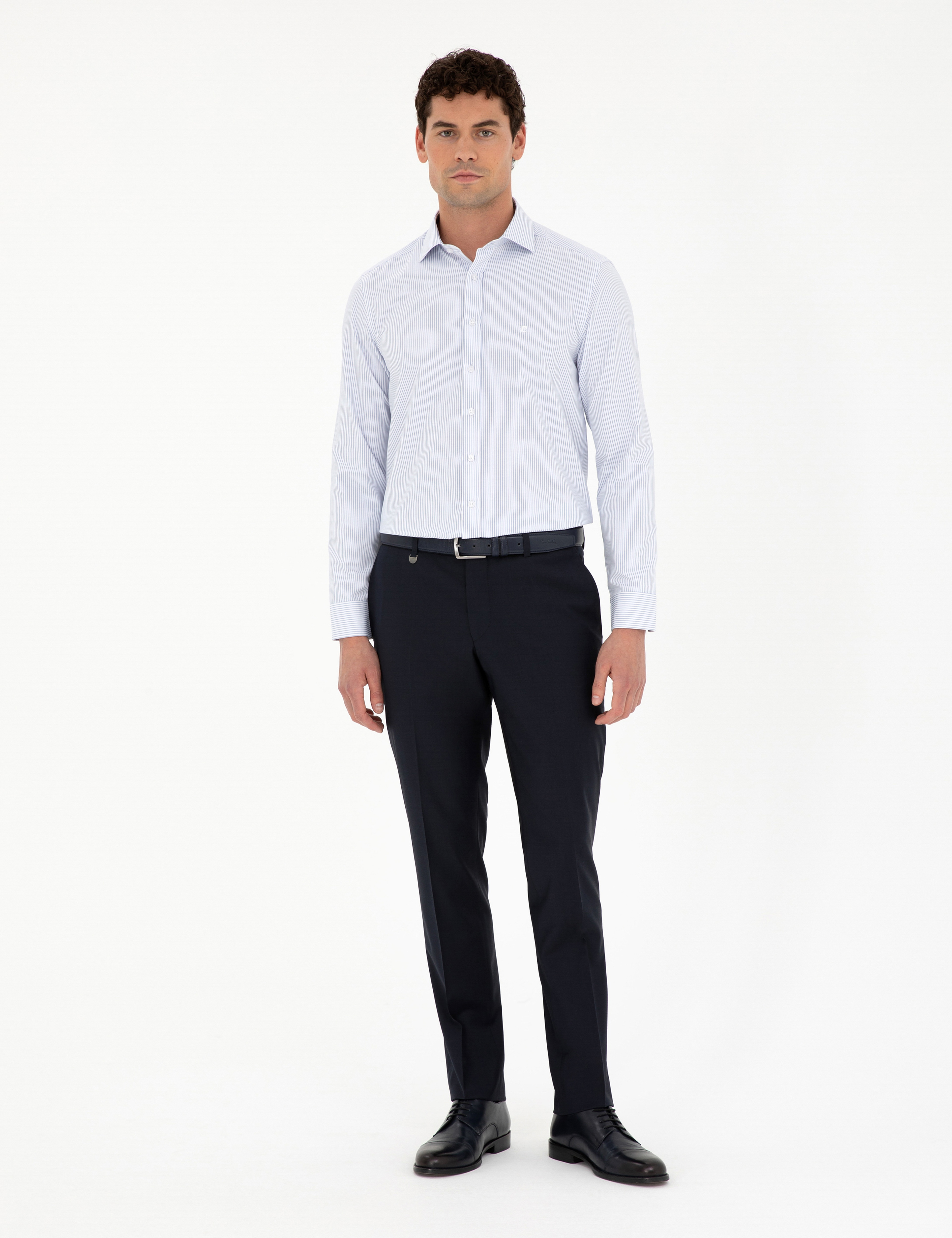 Lacivert Slim Fit Kumaş Pantolon - Image 1