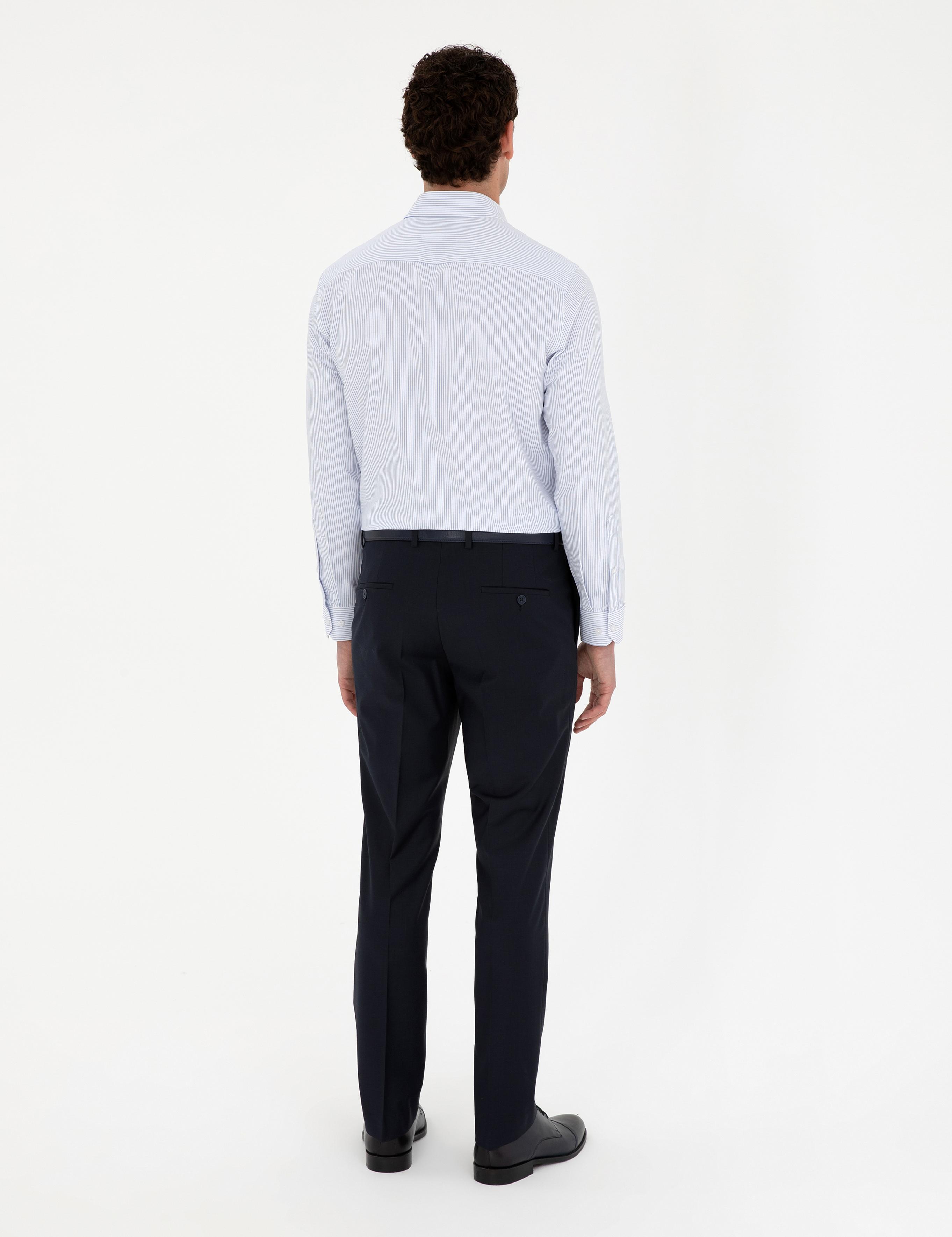 Lacivert Slim Fit Kumaş Pantolon