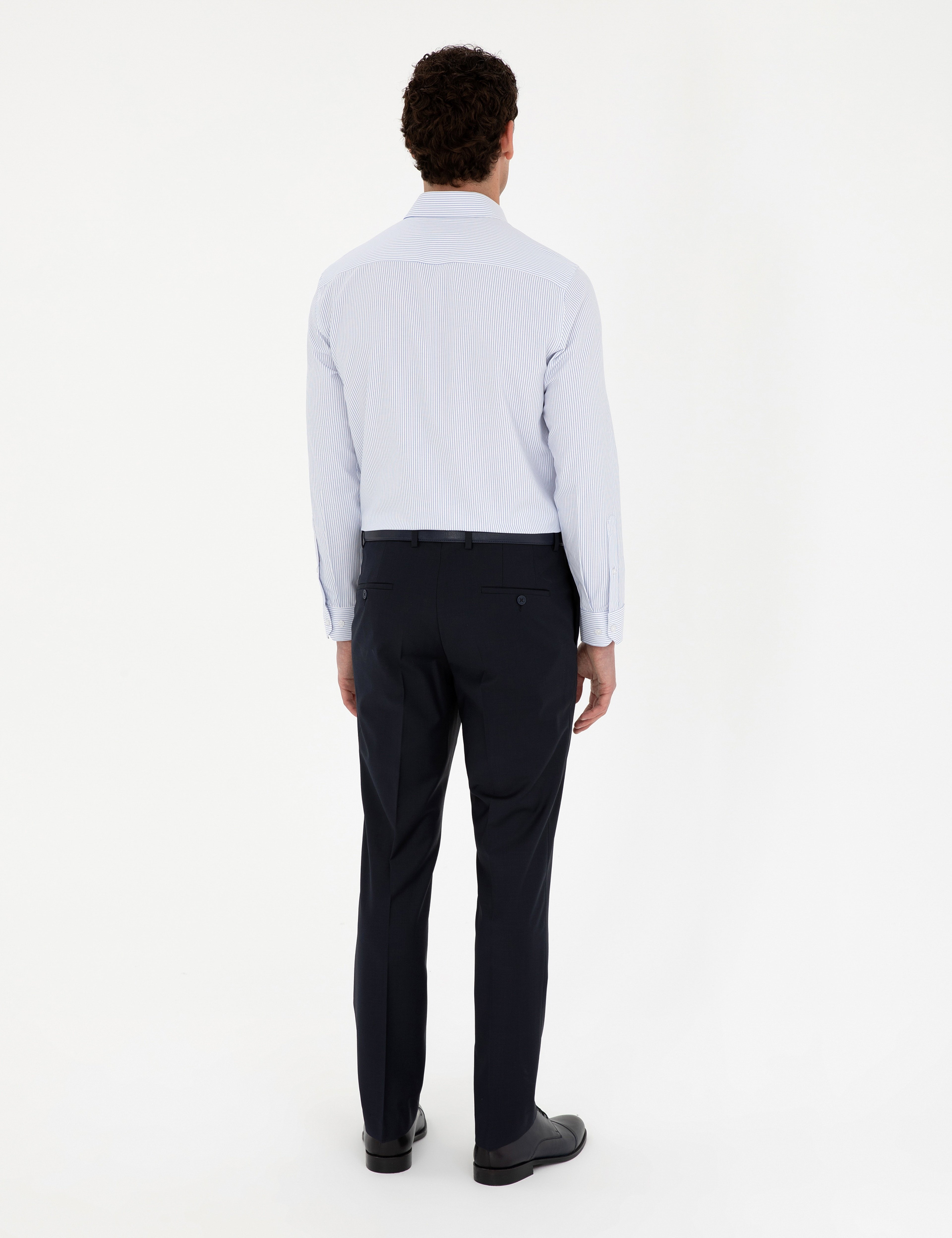 Lacivert Slim Fit Kumaş Pantolon - Image 4