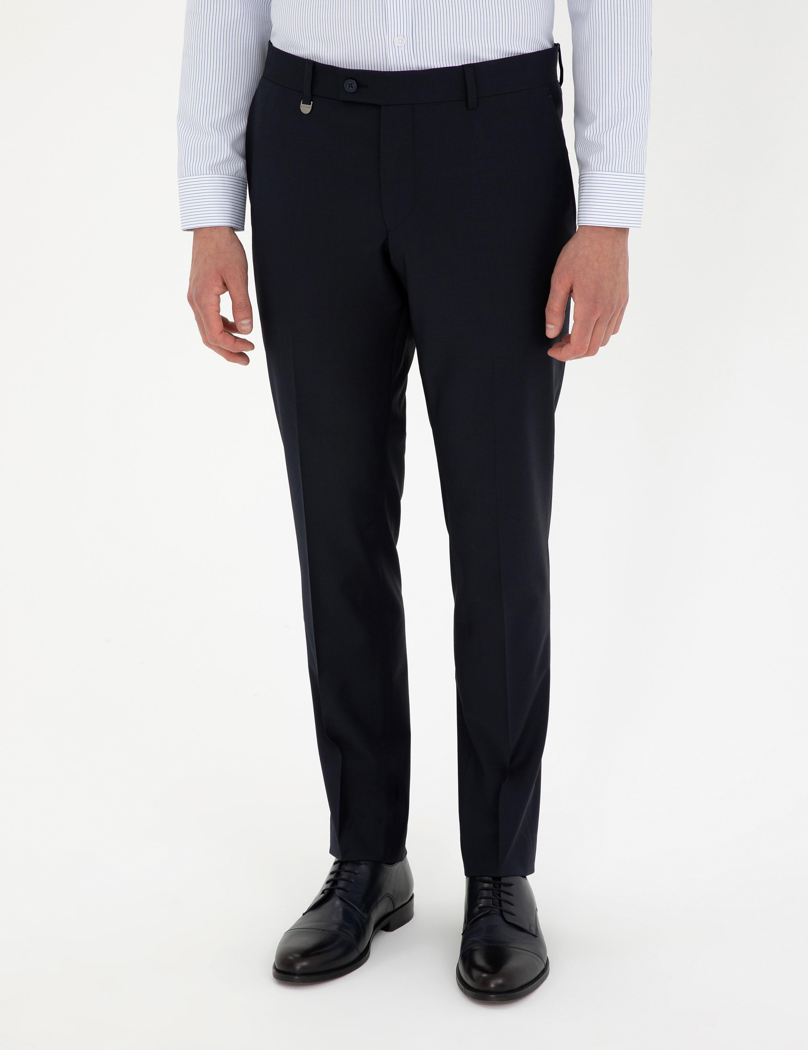 Lacivert Slim Fit Kumaş Pantolon