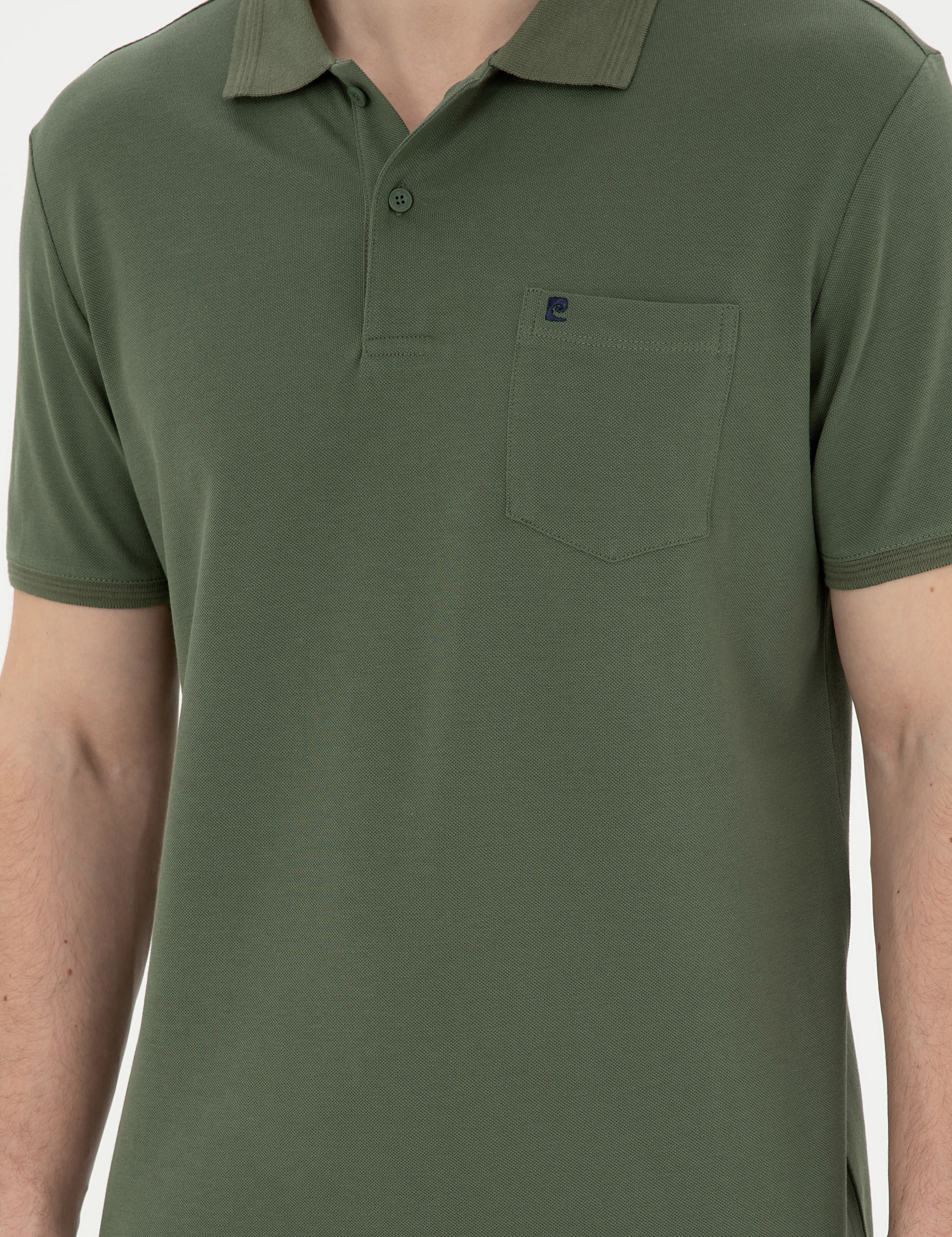 Haki Regular Fit Basic Tişört - Image 6