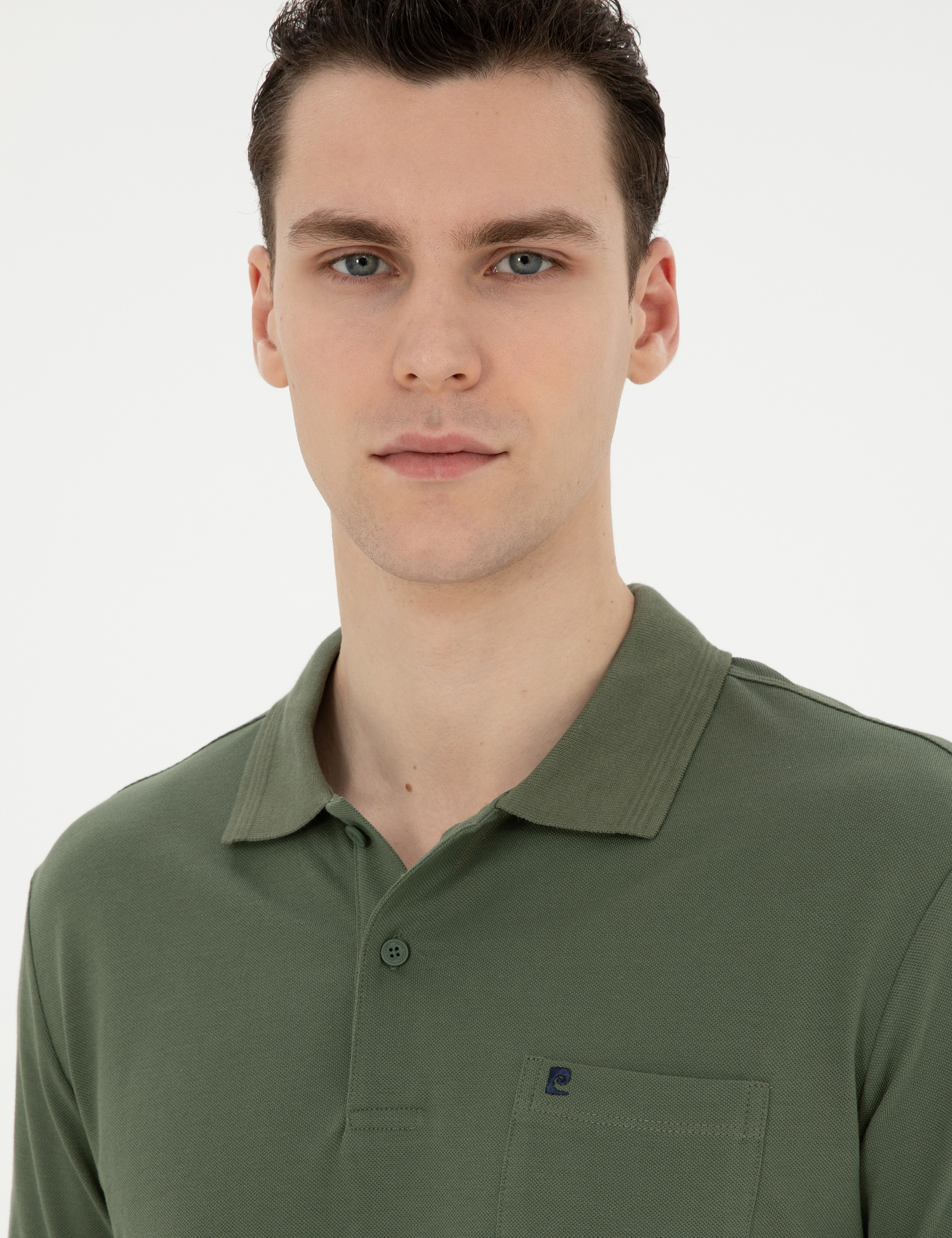 Haki Regular Fit Basic Tişört - Image 2