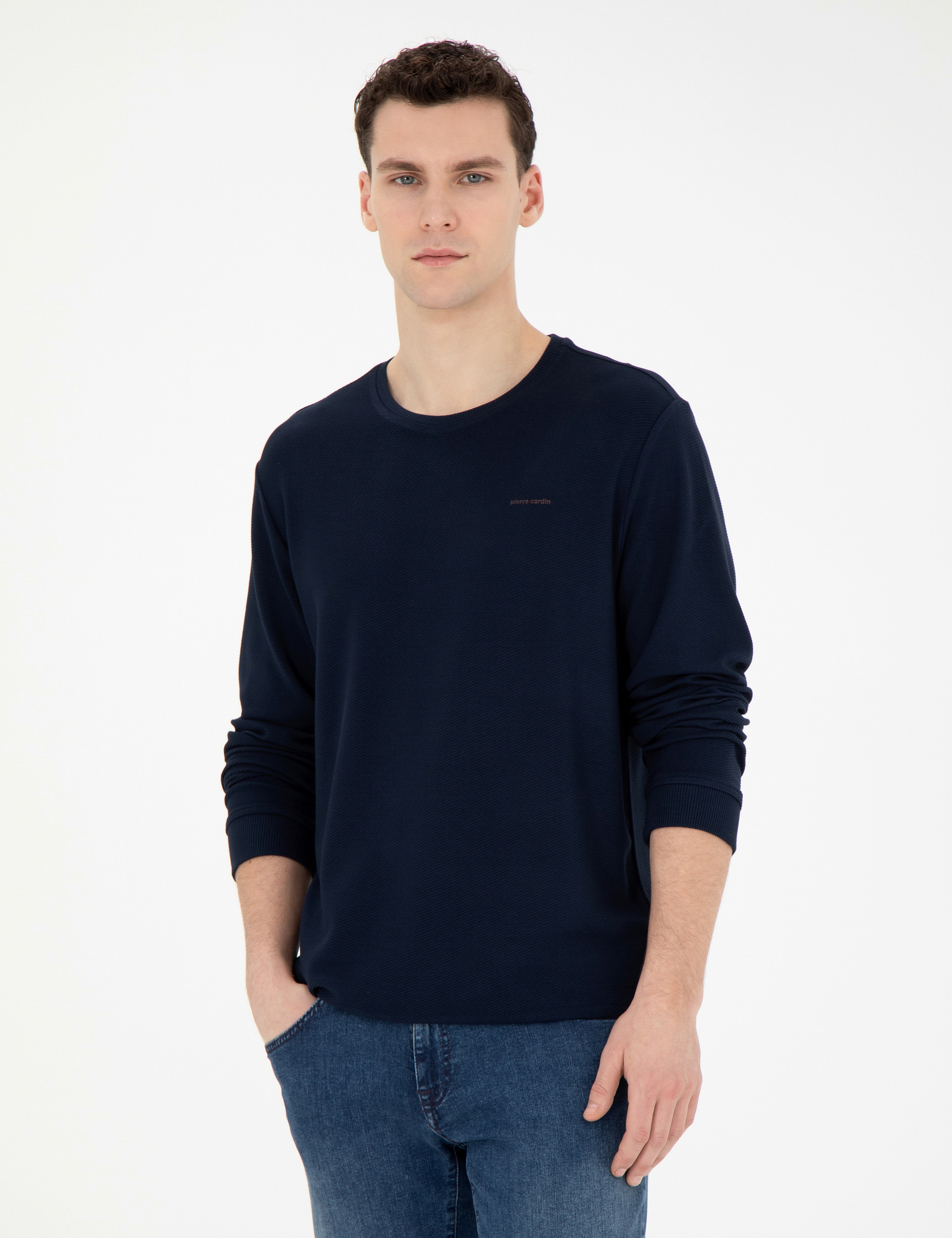 Koyu Lacivert Regular Fit Sweatshirt - Image 1