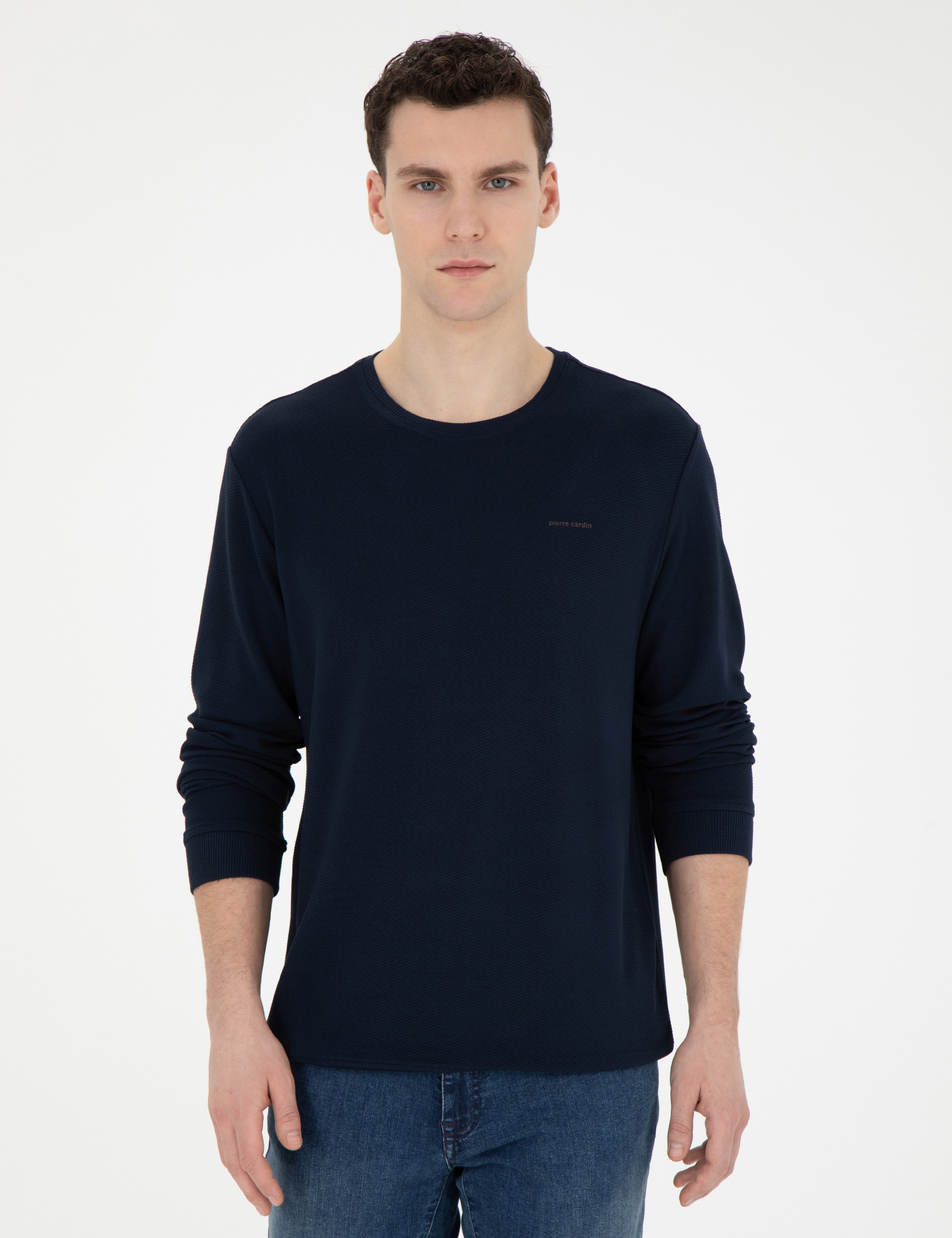 Koyu Lacivert Regular Fit Sweatshirt
