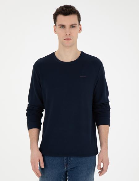 Koyu Lacivert Regular Fit Sweatshirt - 50279552015