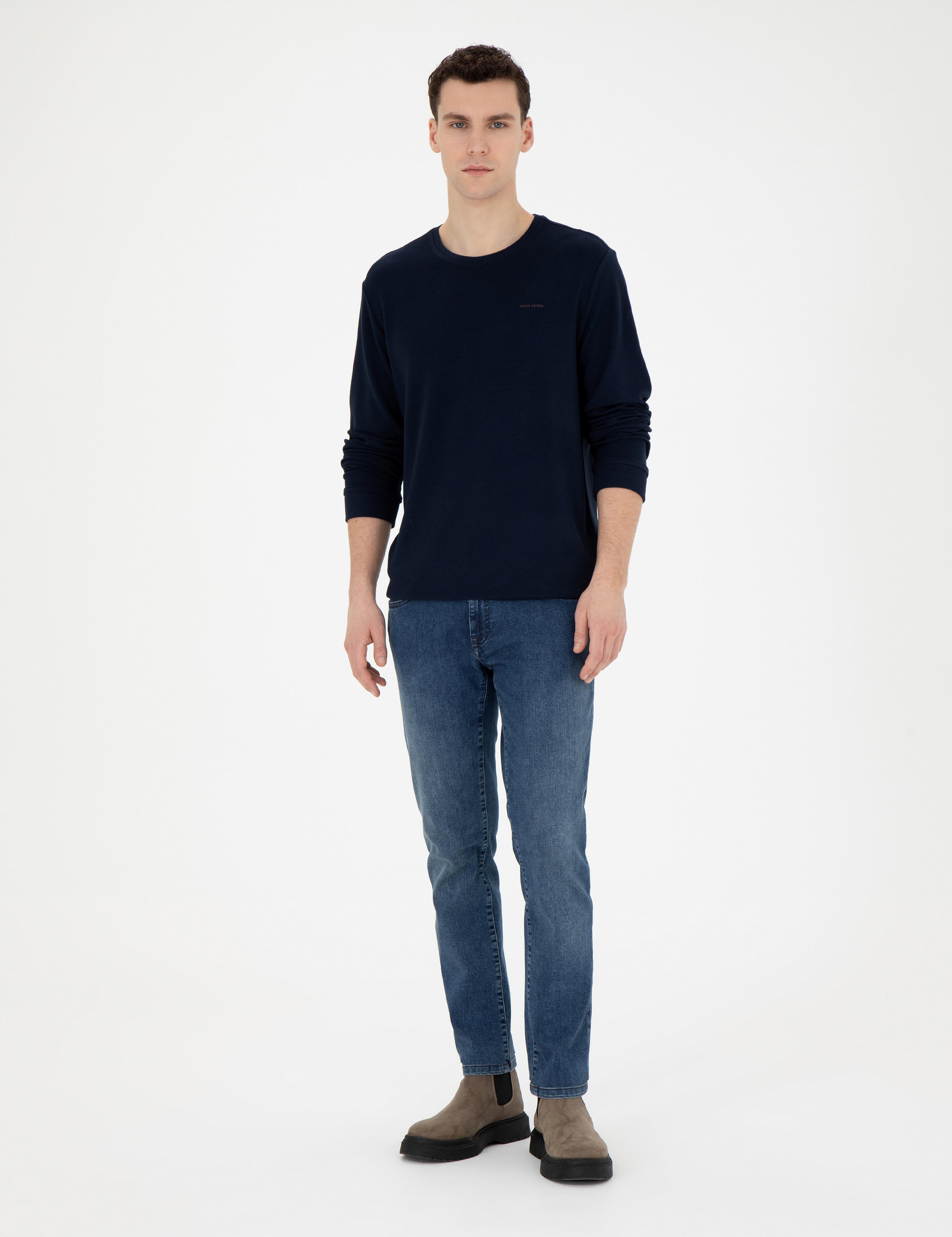 Koyu Lacivert Regular Fit Sweatshirt