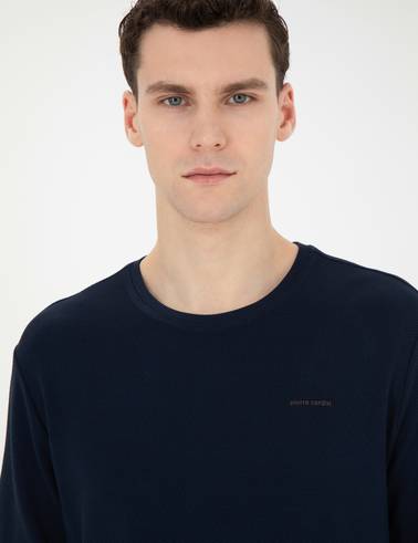 Koyu Lacivert Regular Fit Sweatshirt