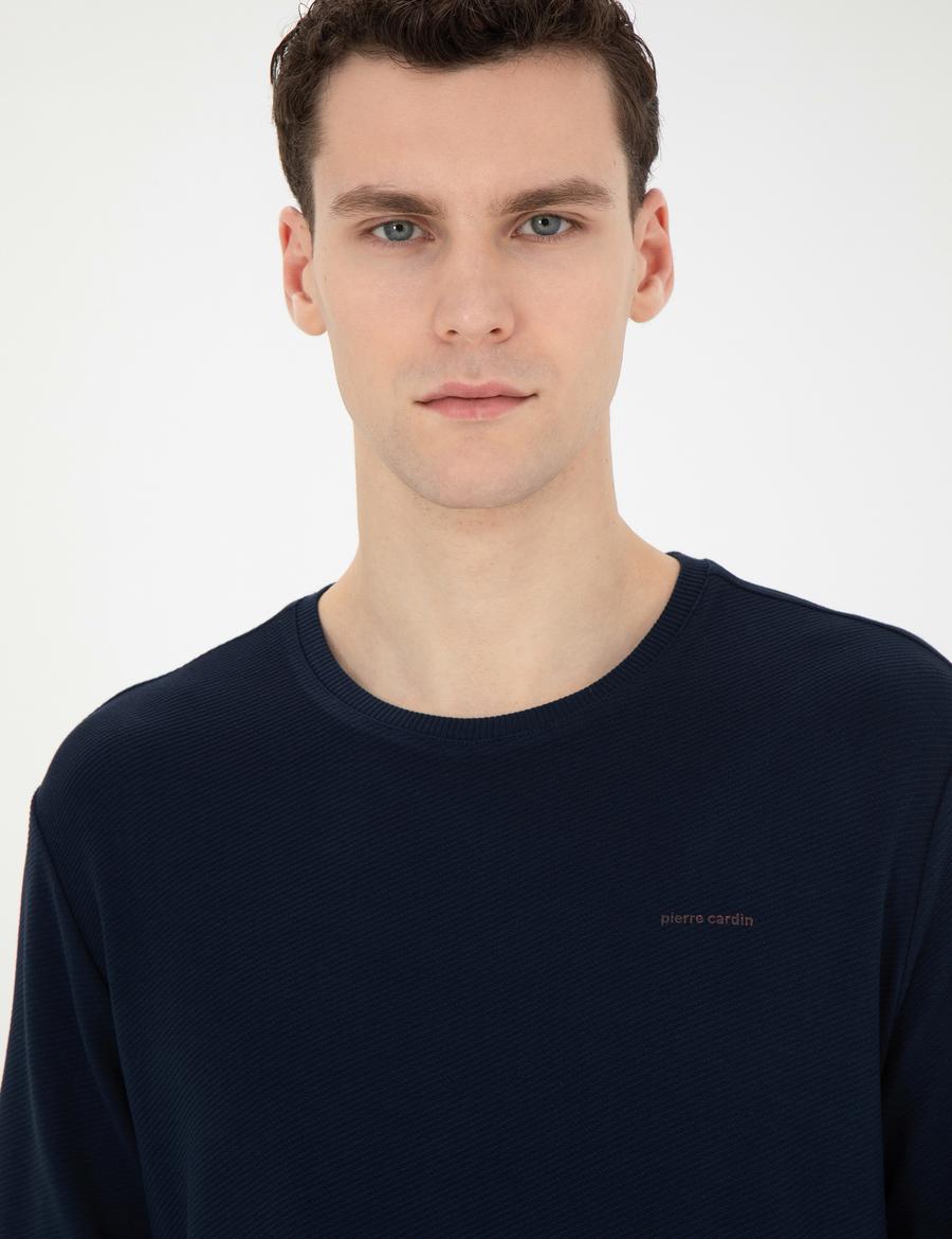 Koyu Lacivert Regular Fit Sweatshirt