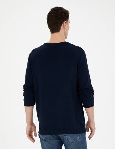 Koyu Lacivert Regular Fit Sweatshirt