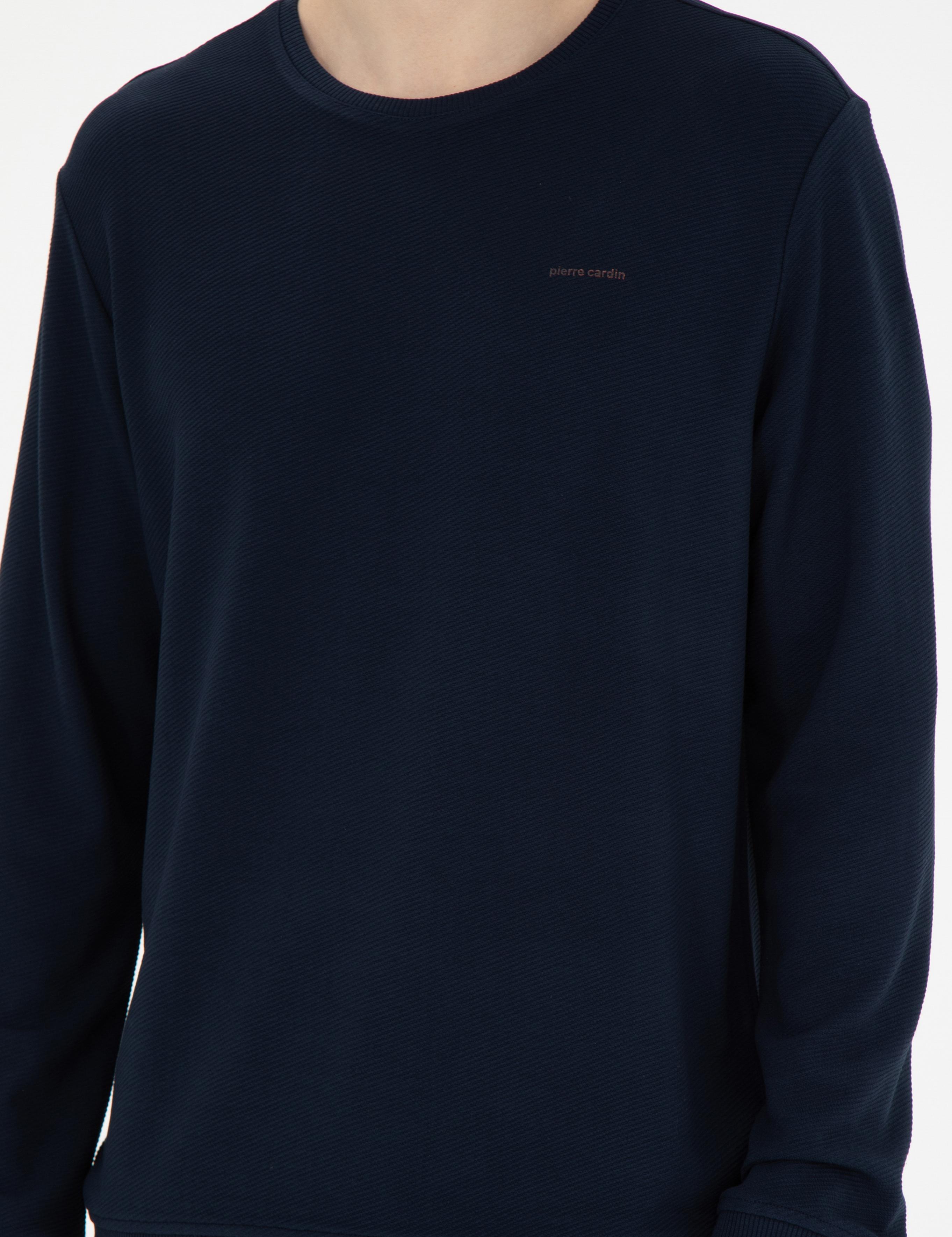 Koyu Lacivert Regular Fit Sweatshirt