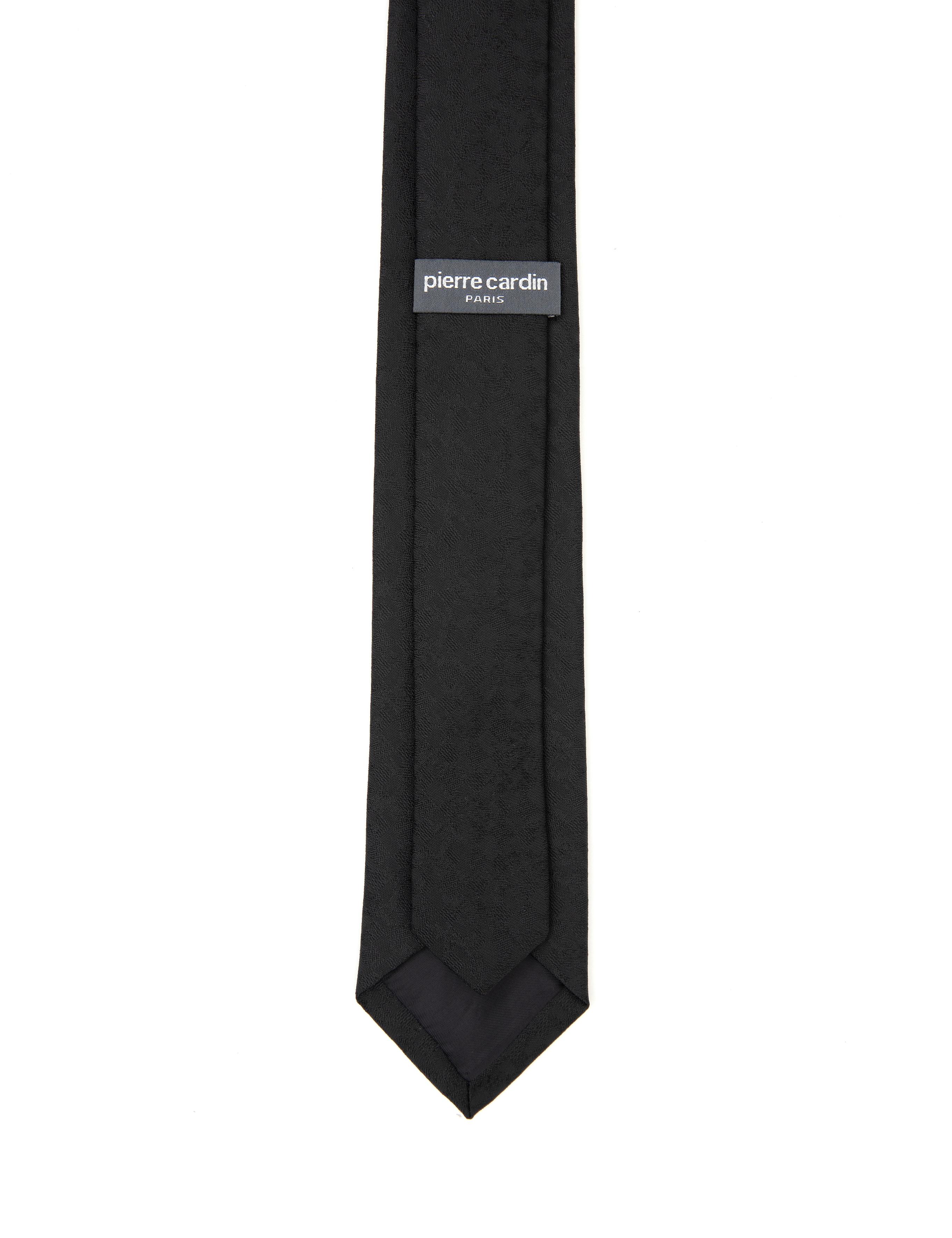 Siyah 3'lü Kravat-Mendil-Kravat İğnesi Set