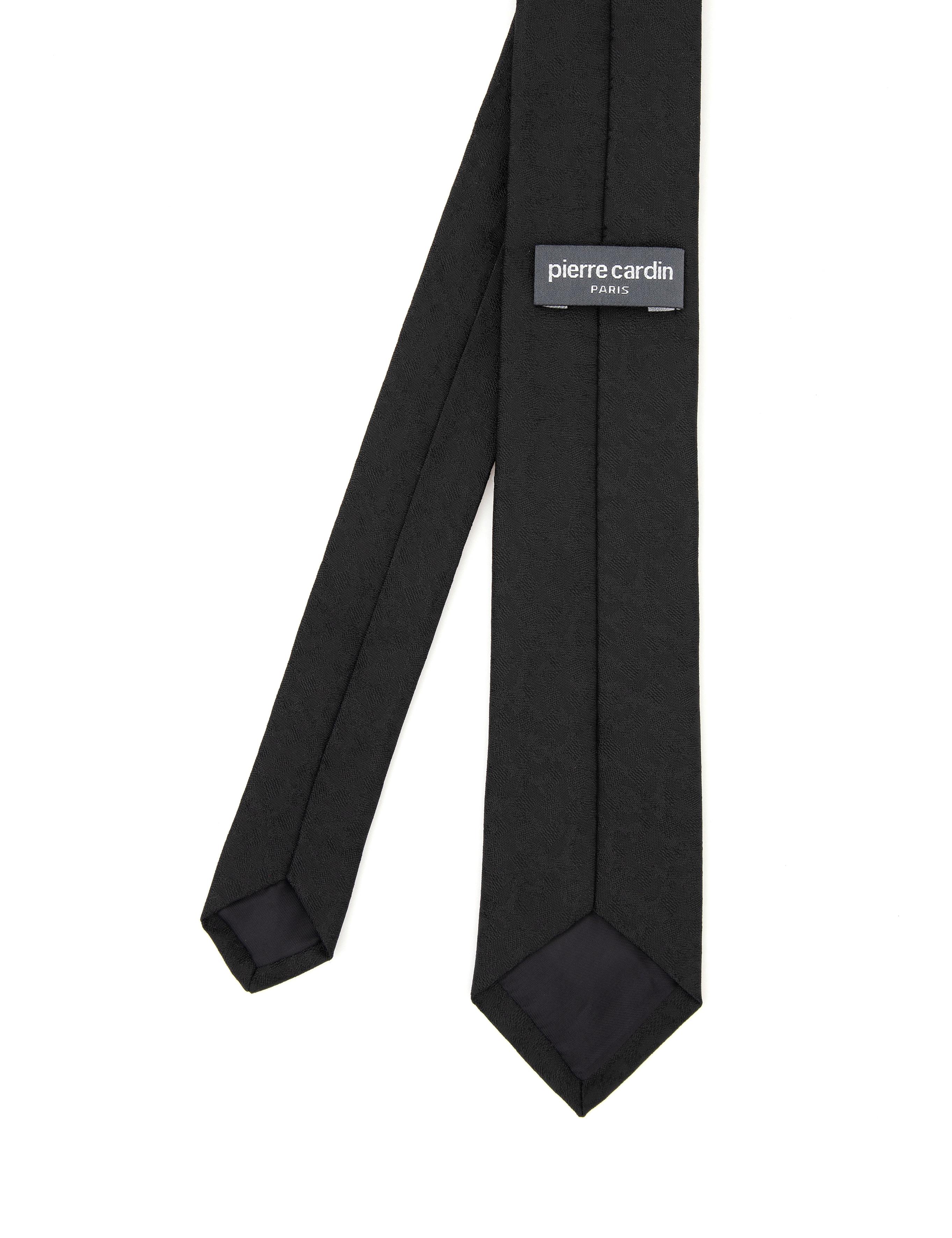 Siyah 3'lü Kravat-Mendil-Kravat İğnesi Set