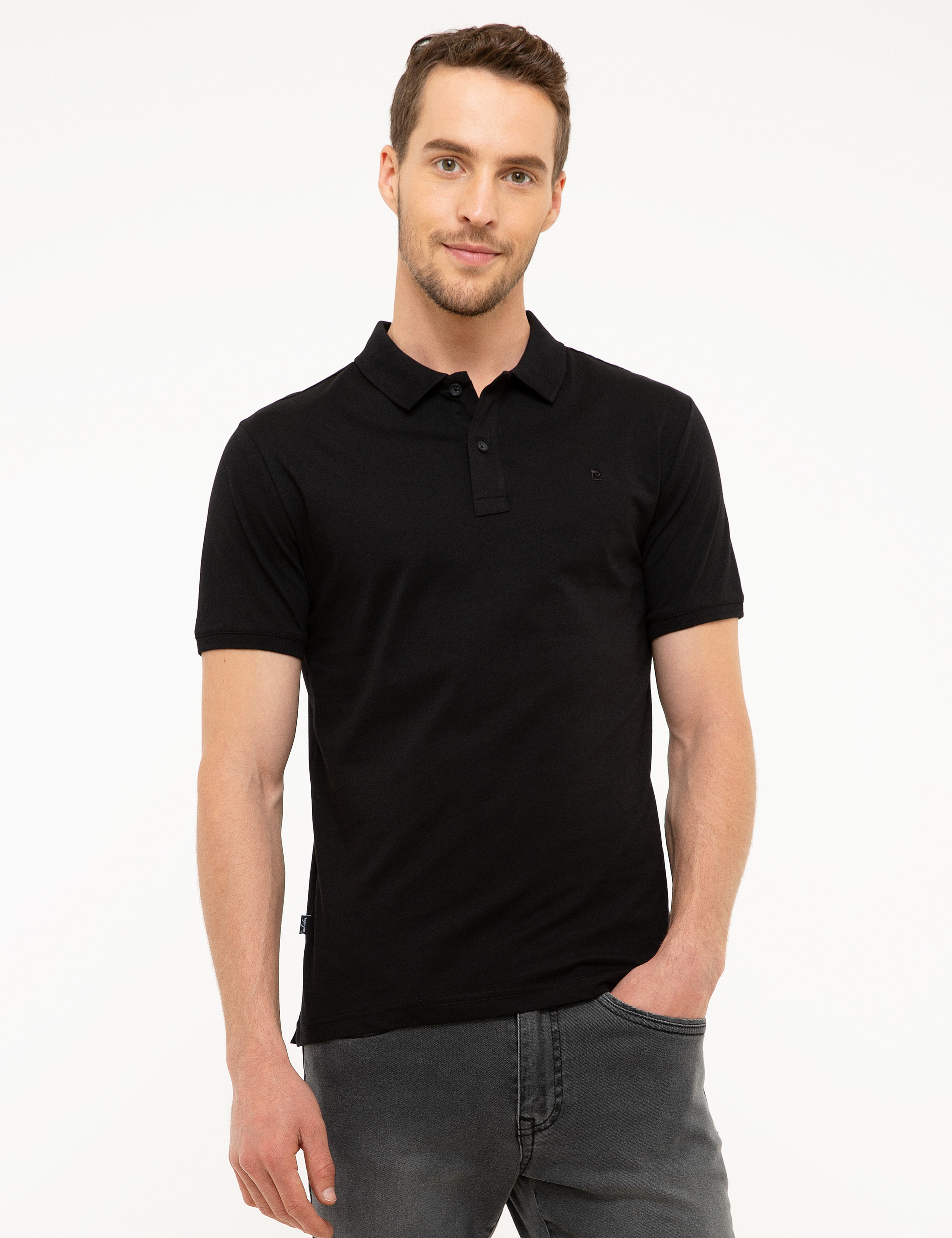 Siyah Slim Fit Tişört - Image 2