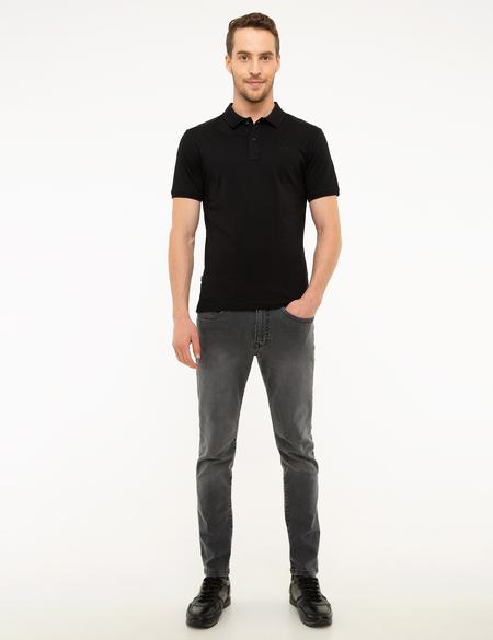 Siyah Slim Fit Tişört - 50221519001