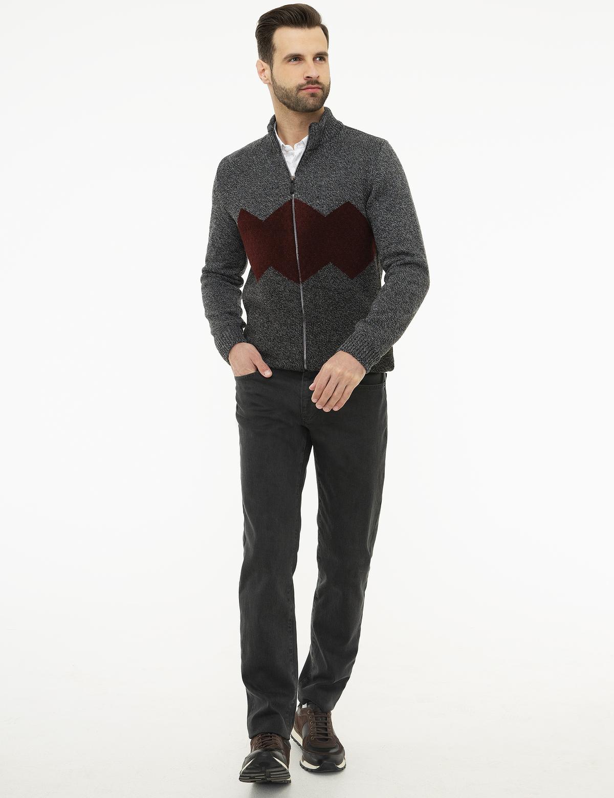 Antrasit Slim Fit Denim Pantolon