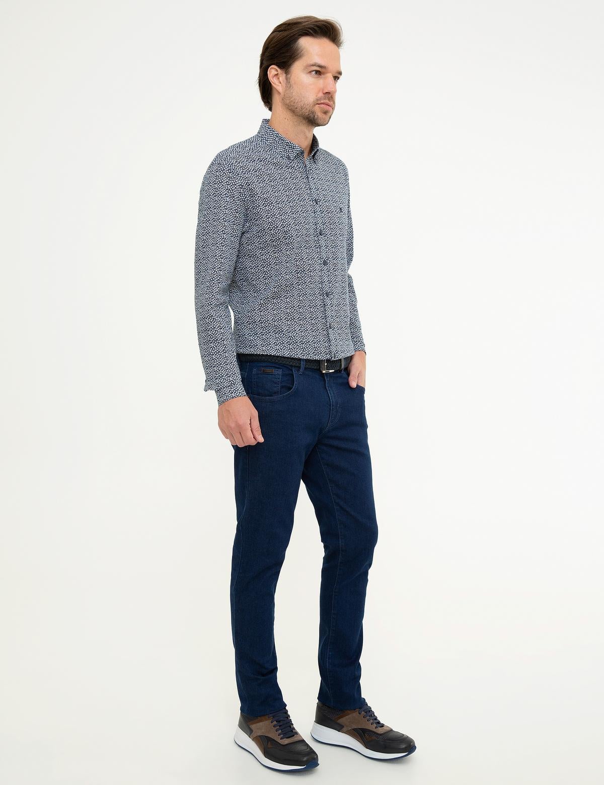 Lacivert Slim Fit Denim Pantolon - 50225869002