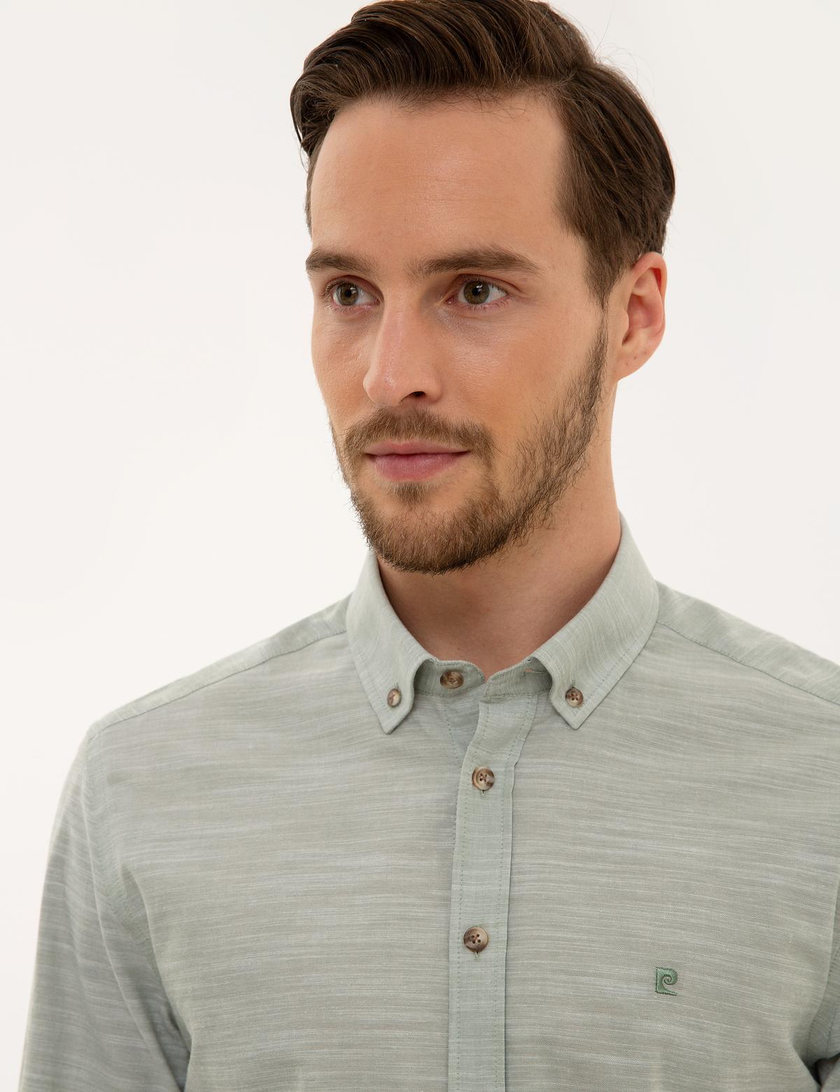 Yeşil Slim Fit Gömlek