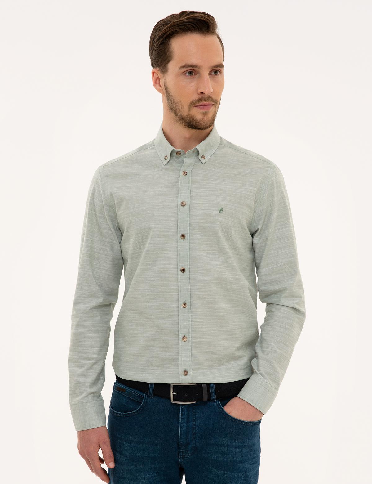 Yeşil Slim Fit Gömlek - 50223637028