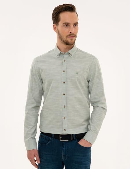 Yeşil Slim Fit Gömlek - 50223637028