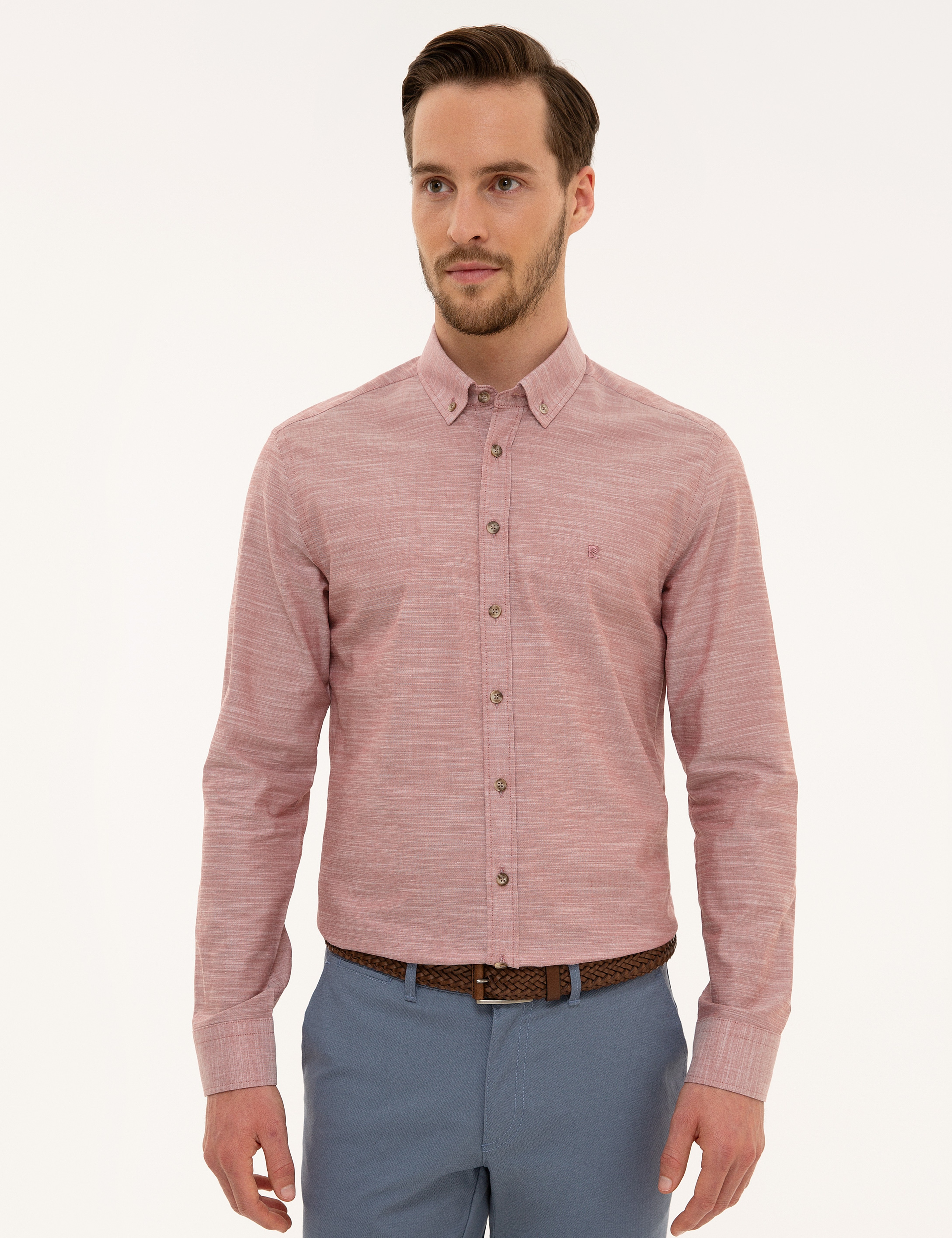 Kiremit Slim Fit Gömlek