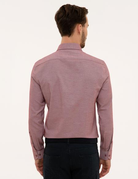 Bordo Slim Fit Oxford Gömlek - 50227391023