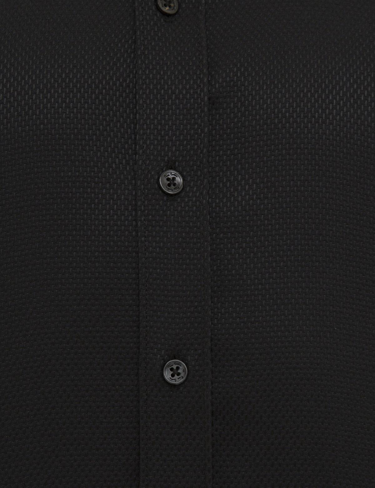 Siyah Slim Fit Armürlü Gömlek - 50233547026