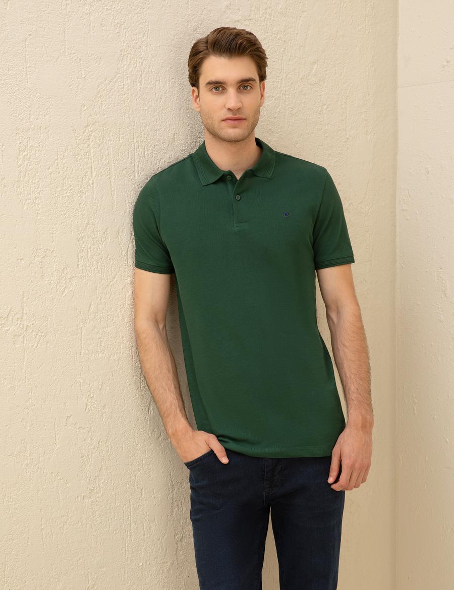 Koyu Yeşil Slim Fit Basic Tişört