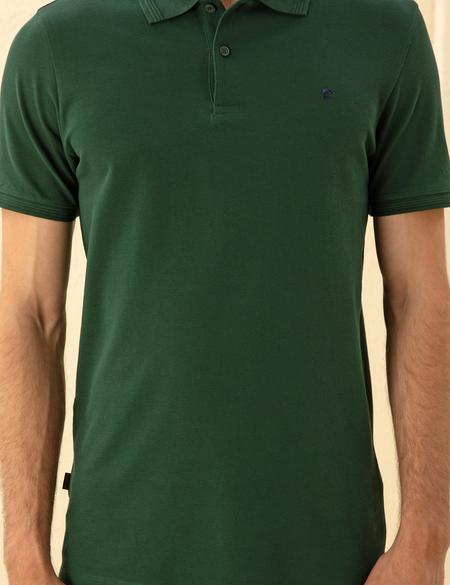 Koyu Yeşil Slim Fit Basic Tişört - 50291625163