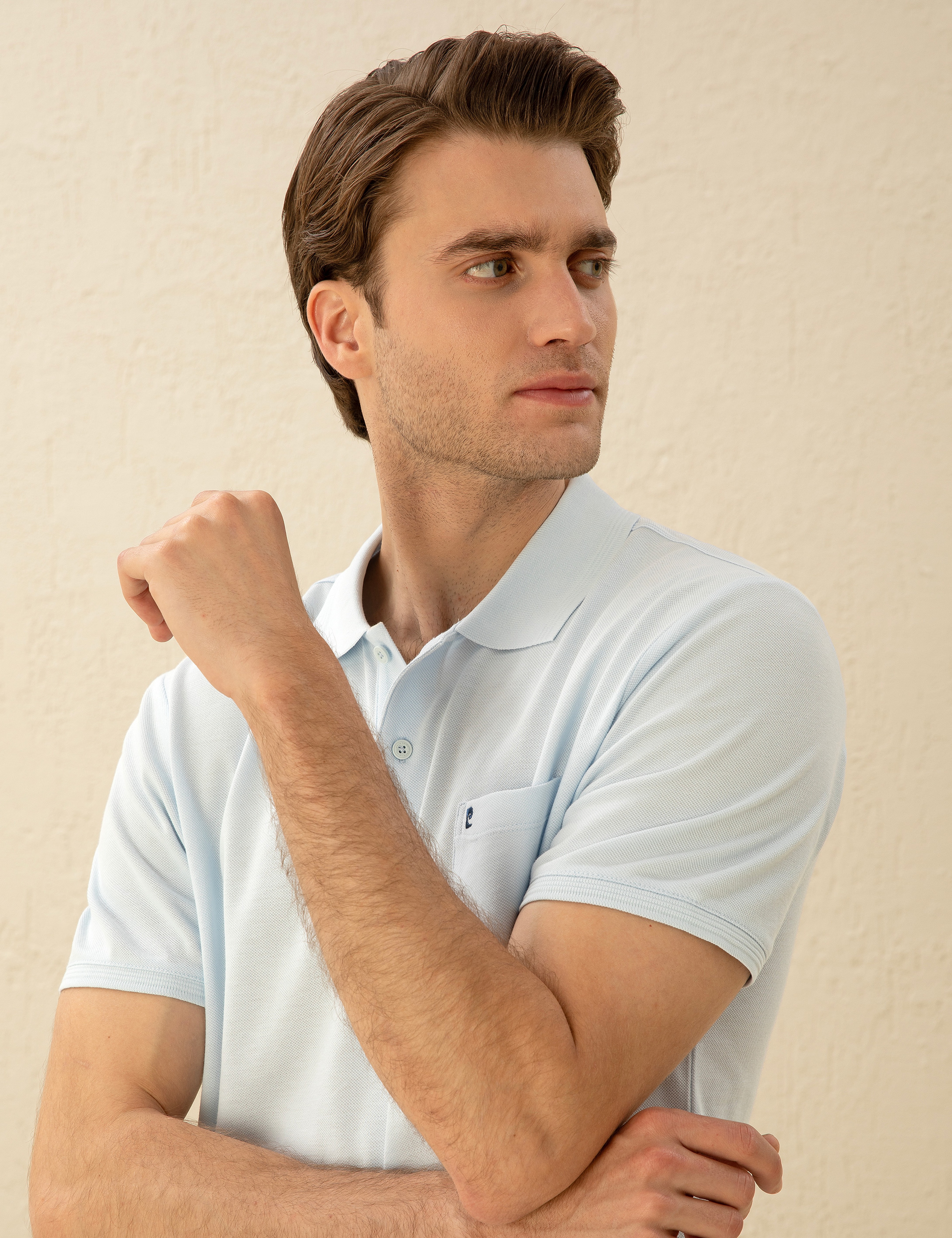 Açık Mavi Regular Fit Basic Tişört - Image 2
