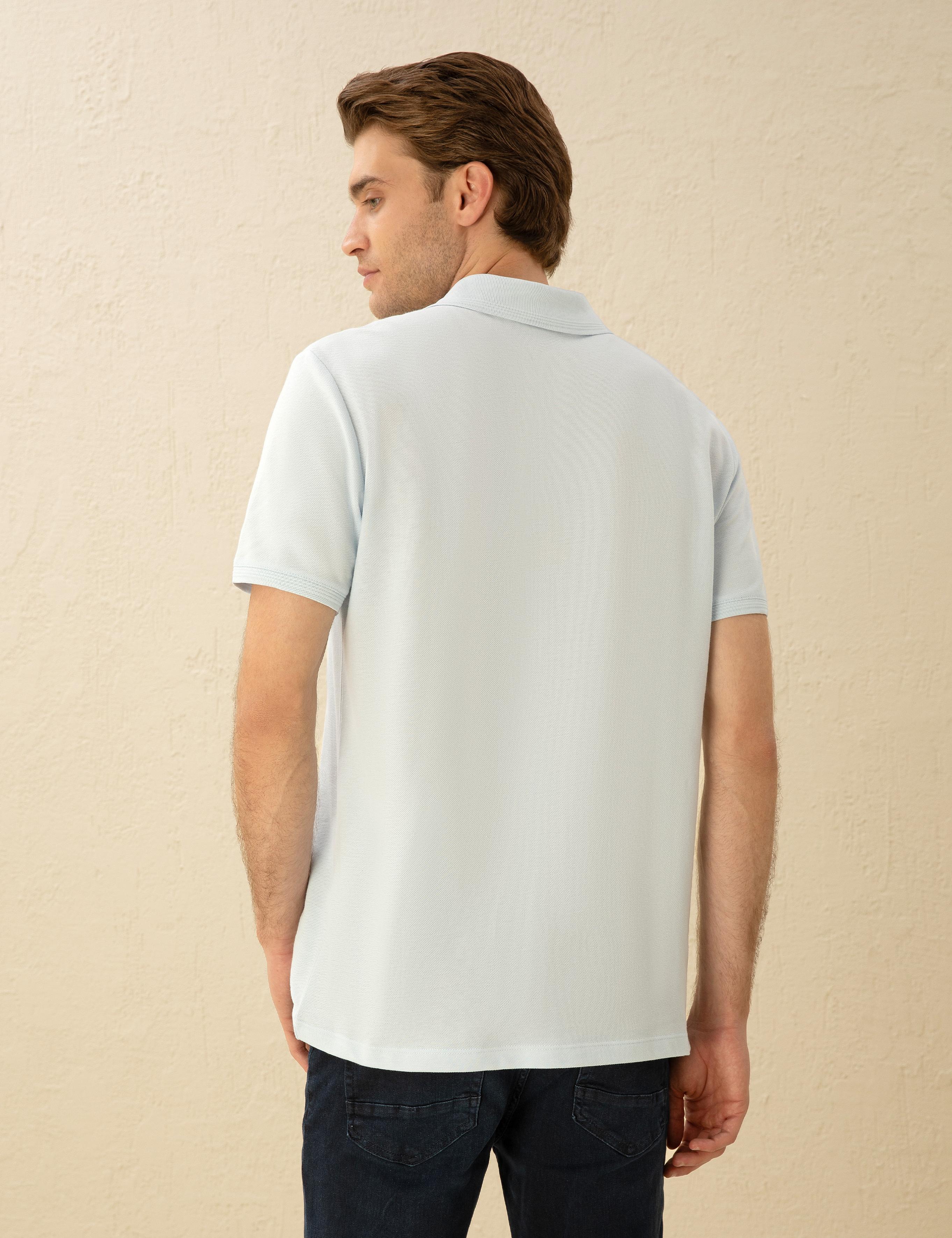 Açık Mavi Regular Fit Basic Tişört