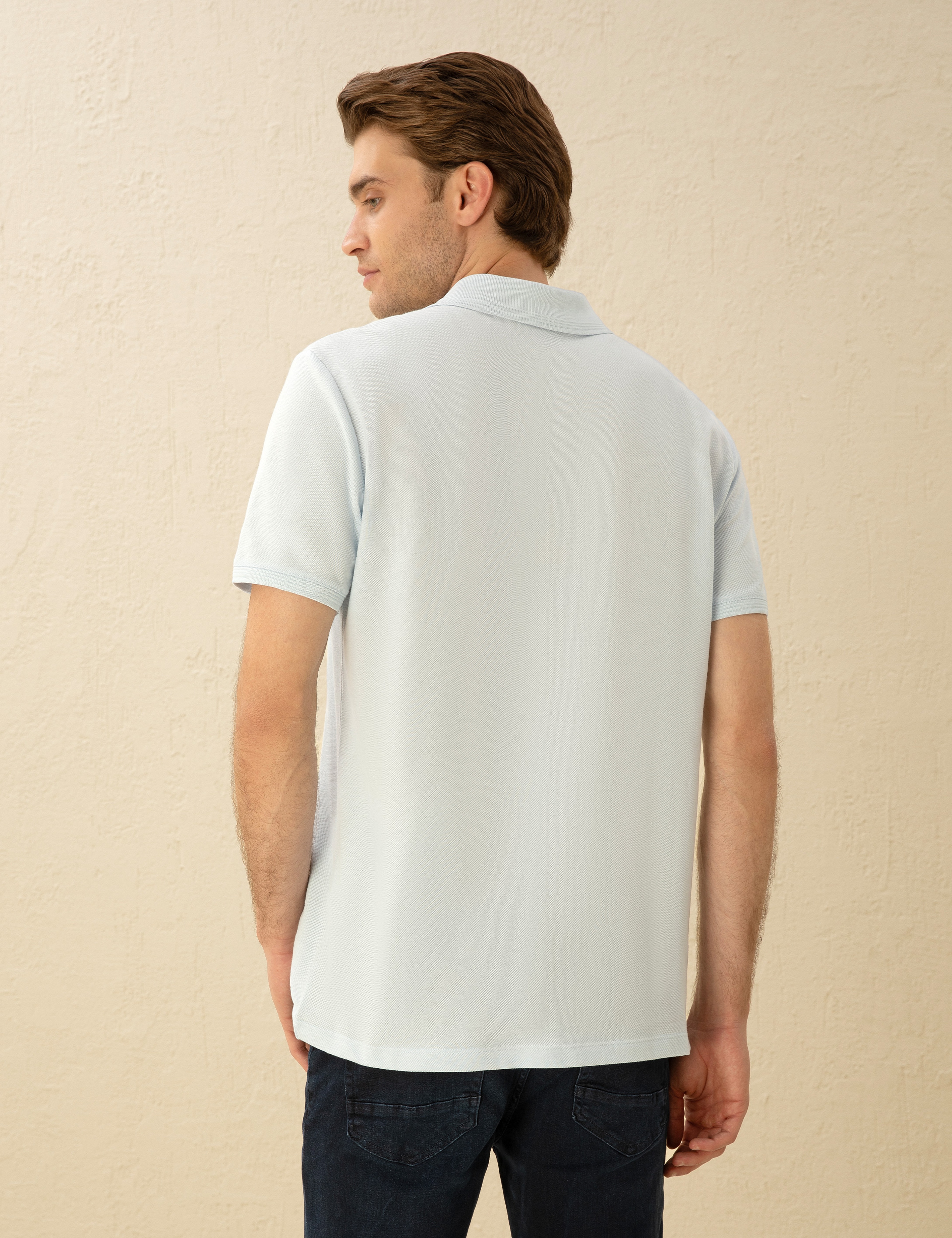 Açık Mavi Regular Fit Basic Tişört - Image 5