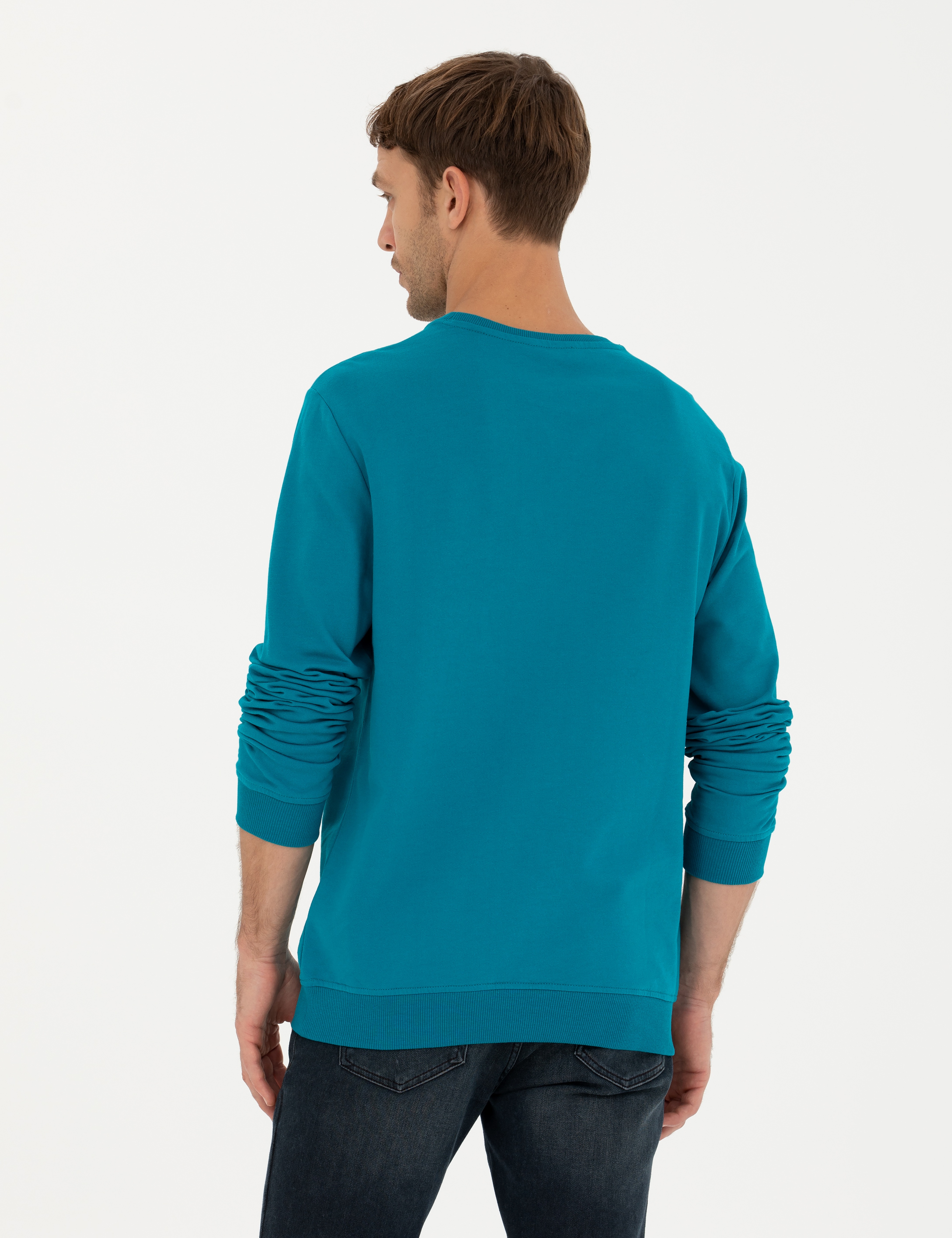 Zümrüt 2 İplik Regular Fit İçi %100 Pamuk Sweatshirt - Image 5