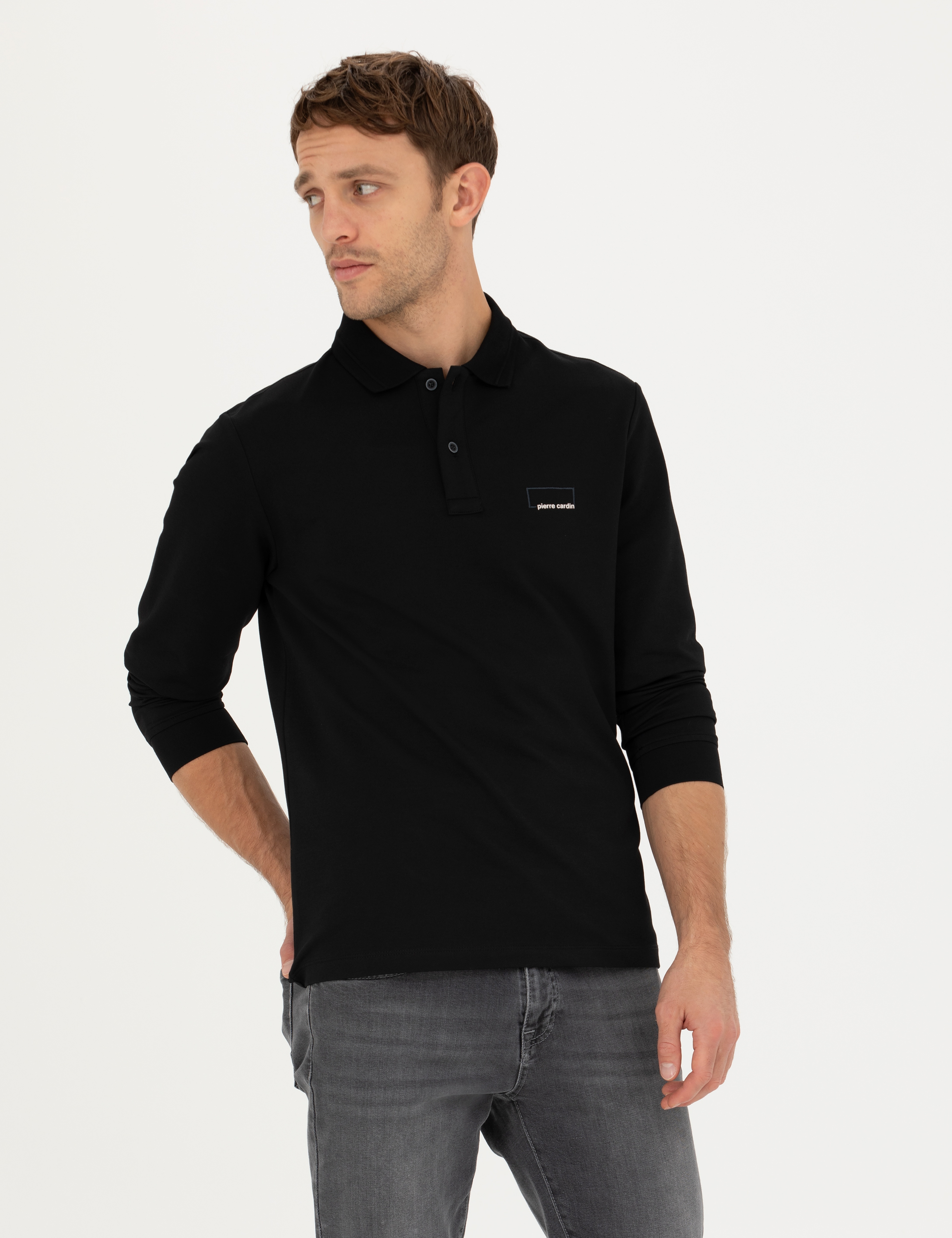 Siyah Slim Fit Sweatshirt - Image 1