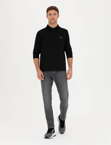 Siyah Slim Fit Sweatshirt
