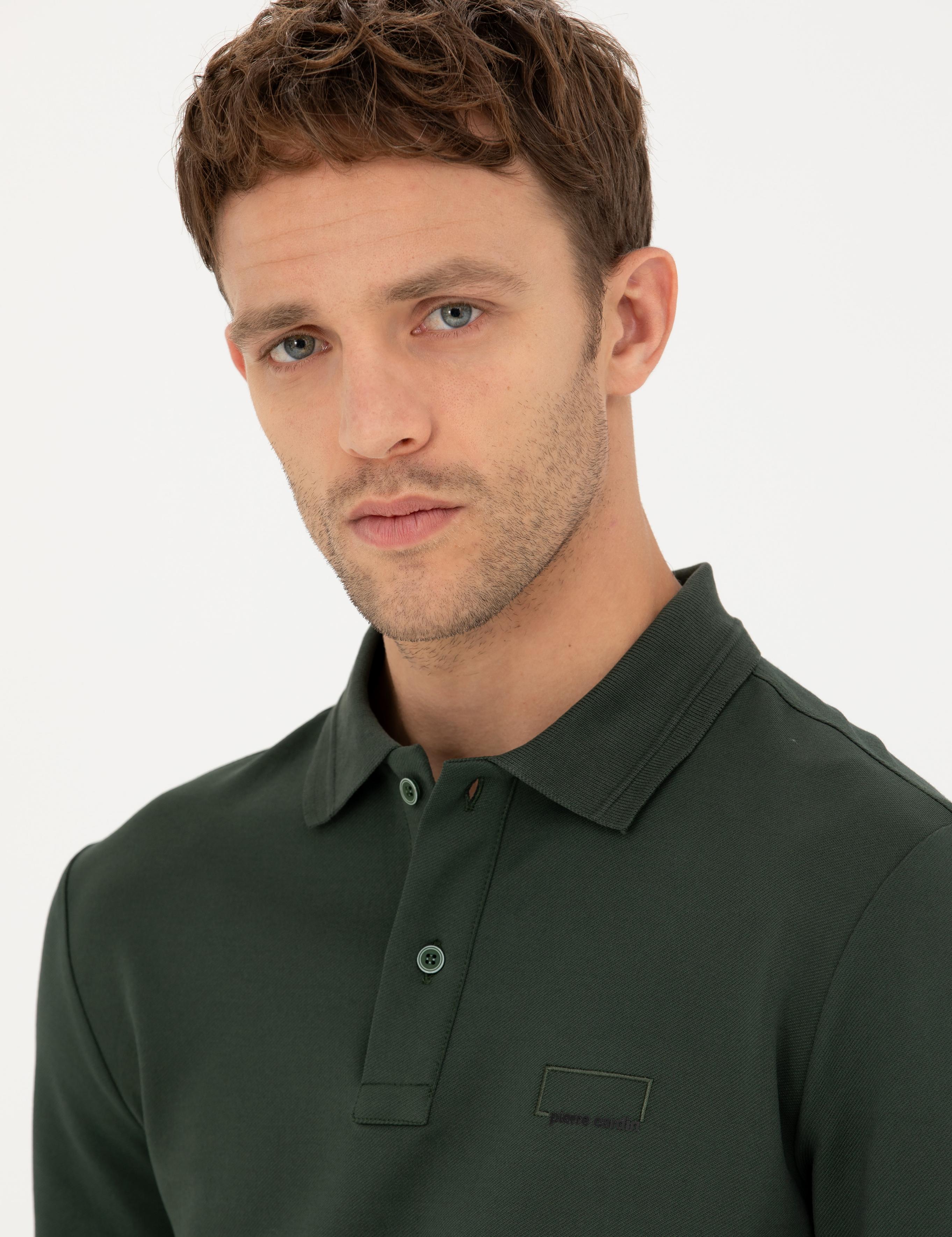 Koyu Yeşil Slim Fit Sweatshirt