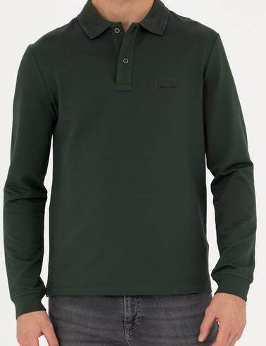 Koyu Yeşil Slim Fit Sweatshirt