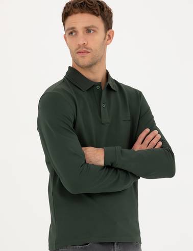 Koyu Yeşil Slim Fit Sweatshirt