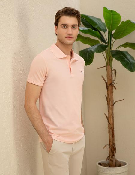 Pudra Slim Fit Basic Tişört - 50291625103