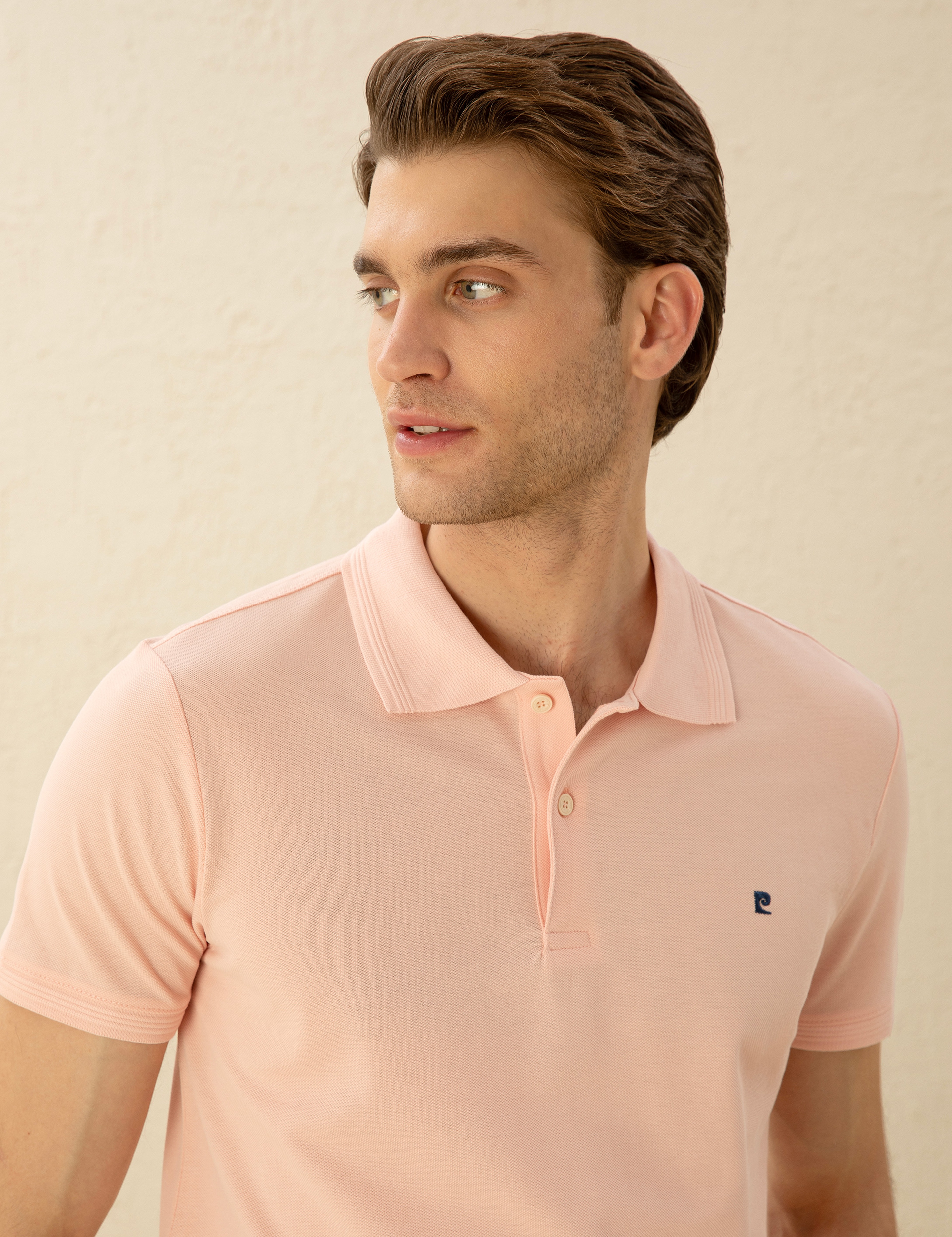 Pudra Slim Fit Basic Tişört - Image 1