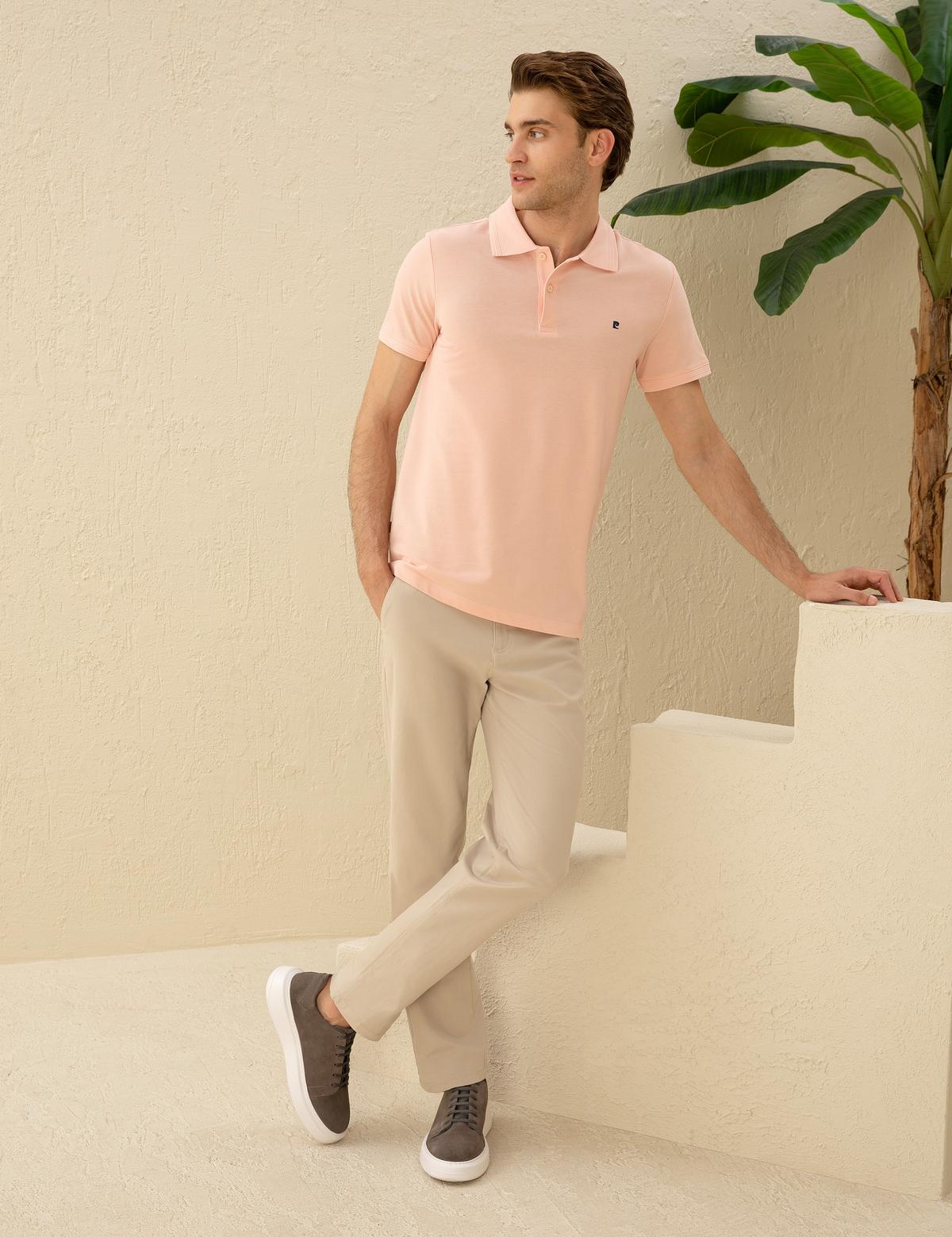 Pudra Slim Fit Basic Tişört - 50291625103