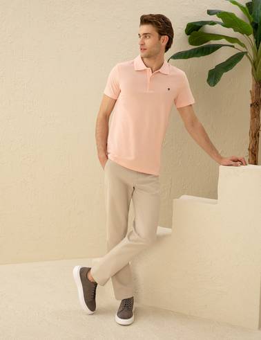Pudra Slim Fit Basic Tişört