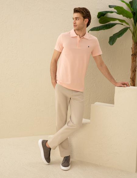 Pudra Slim Fit Basic Tişört - 50291625103
