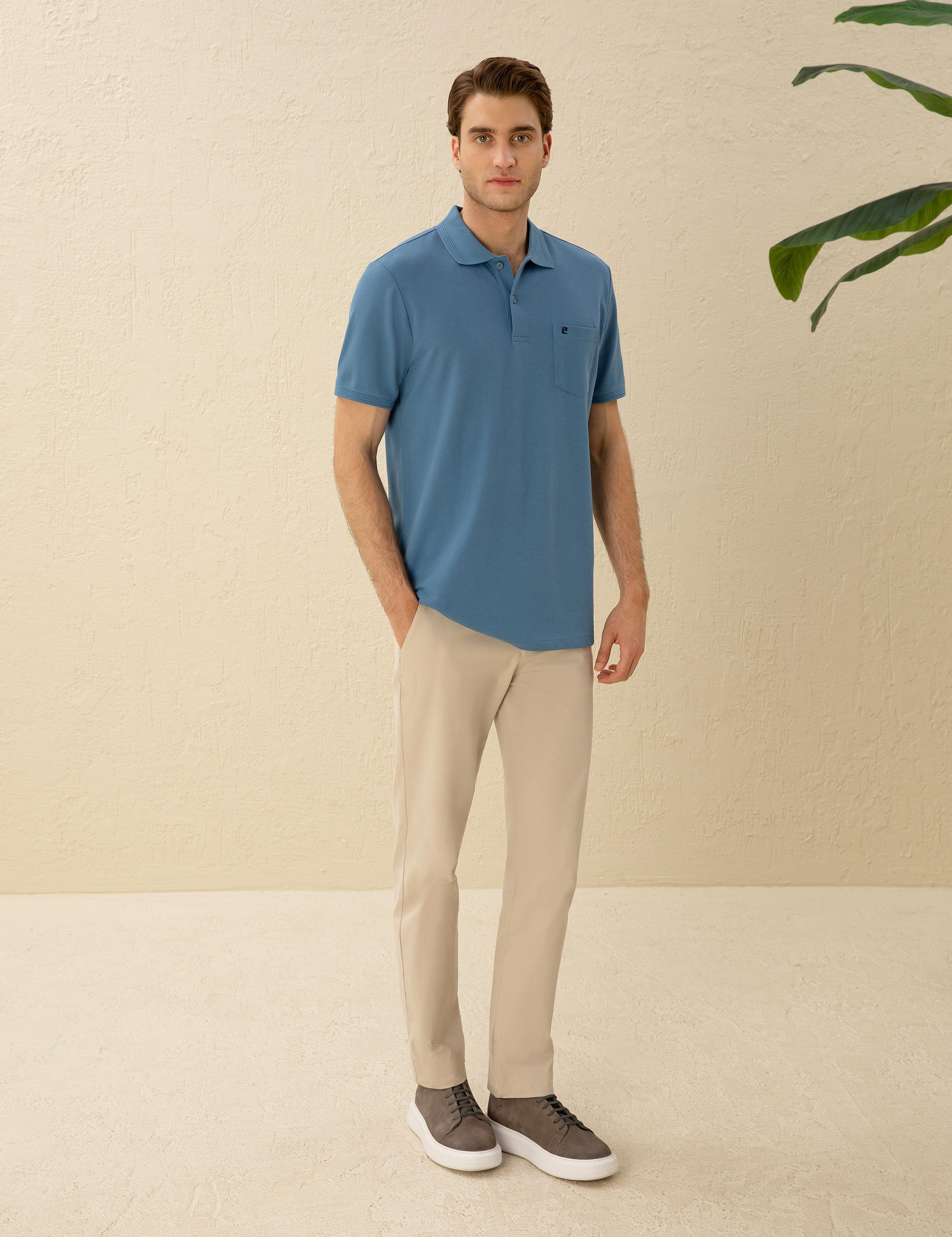 Koyu Mavi Regular Fit Basic Tişört