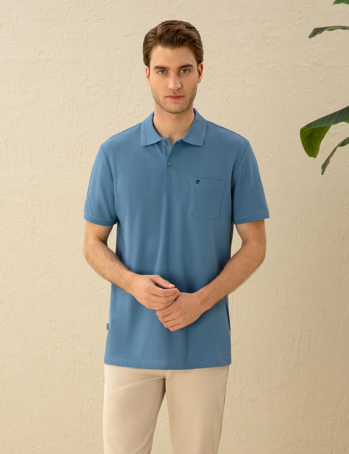 Koyu Mavi Regular Fit Basic Tişört