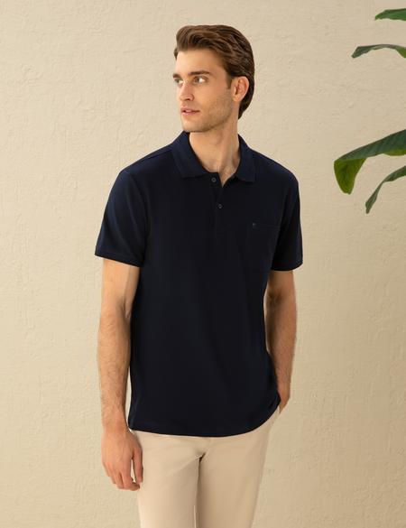 Lacivert Regular Fit Basic Tişört - 50291576051