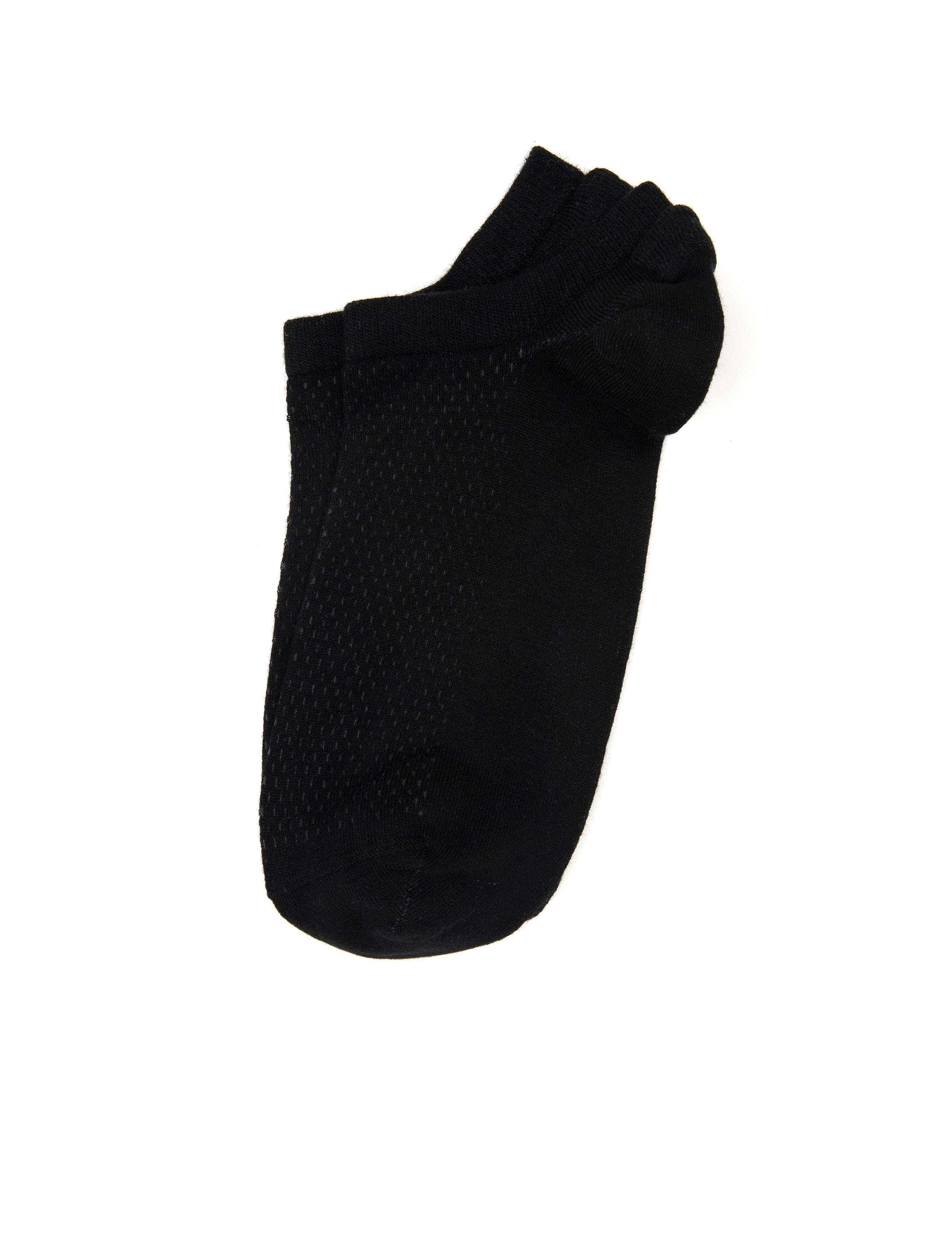 Erkek Bambu Karışımlı Siyah Patik Desenli Çorap