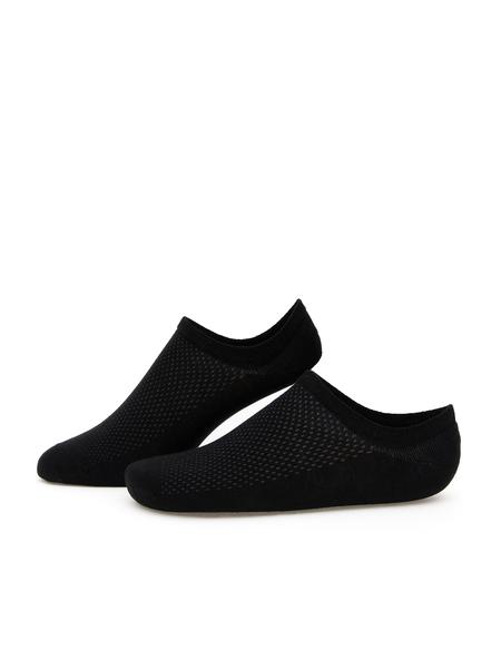 Erkek Bambu Karışımlı Siyah Patik Desenli Çorap - 50291766001