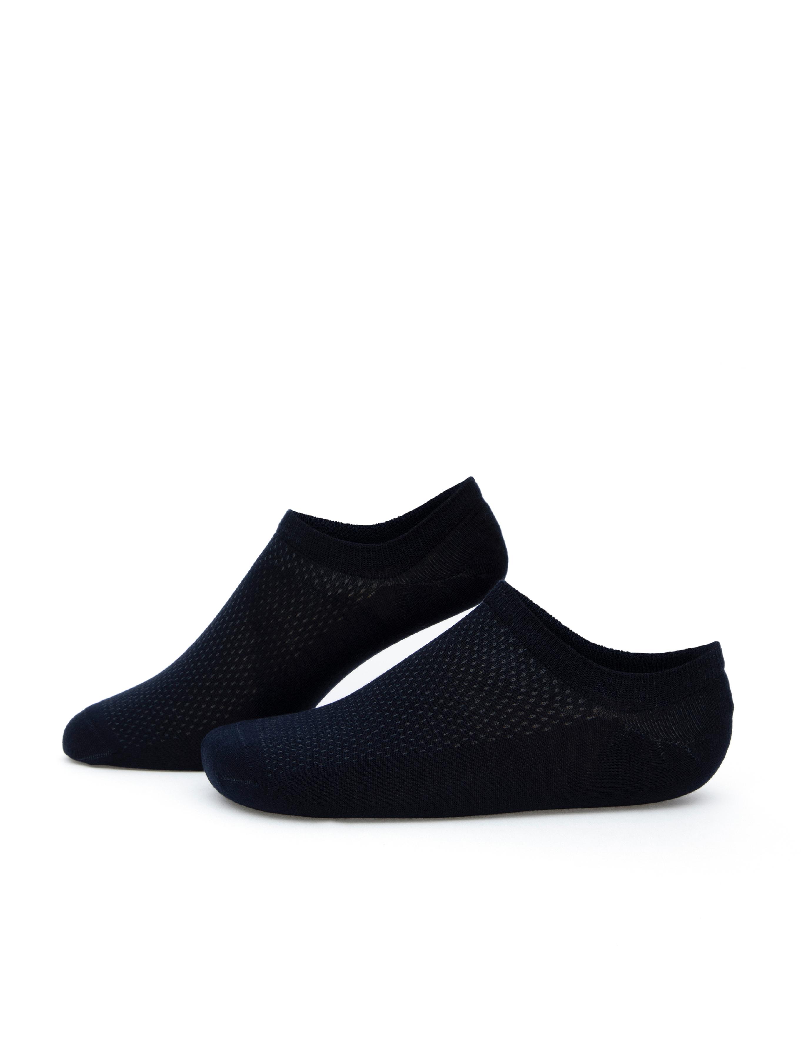 Erkek Bambu Karışımlı Lacivert Patik Desenli Çorap