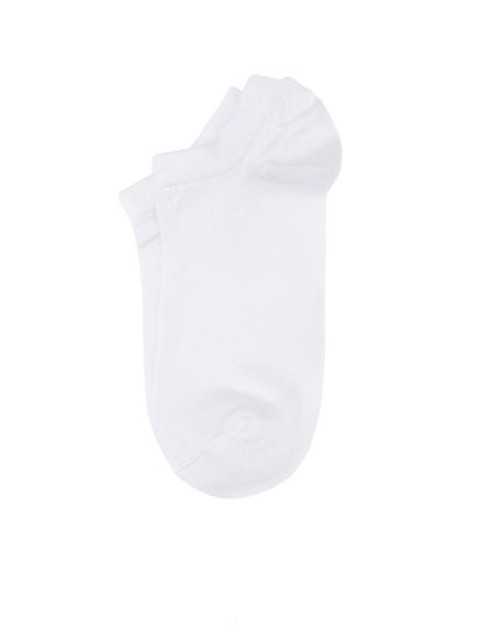 Erkek Bambu Karışımlı Beyaz Patik Desenli Çorap - 50291766004