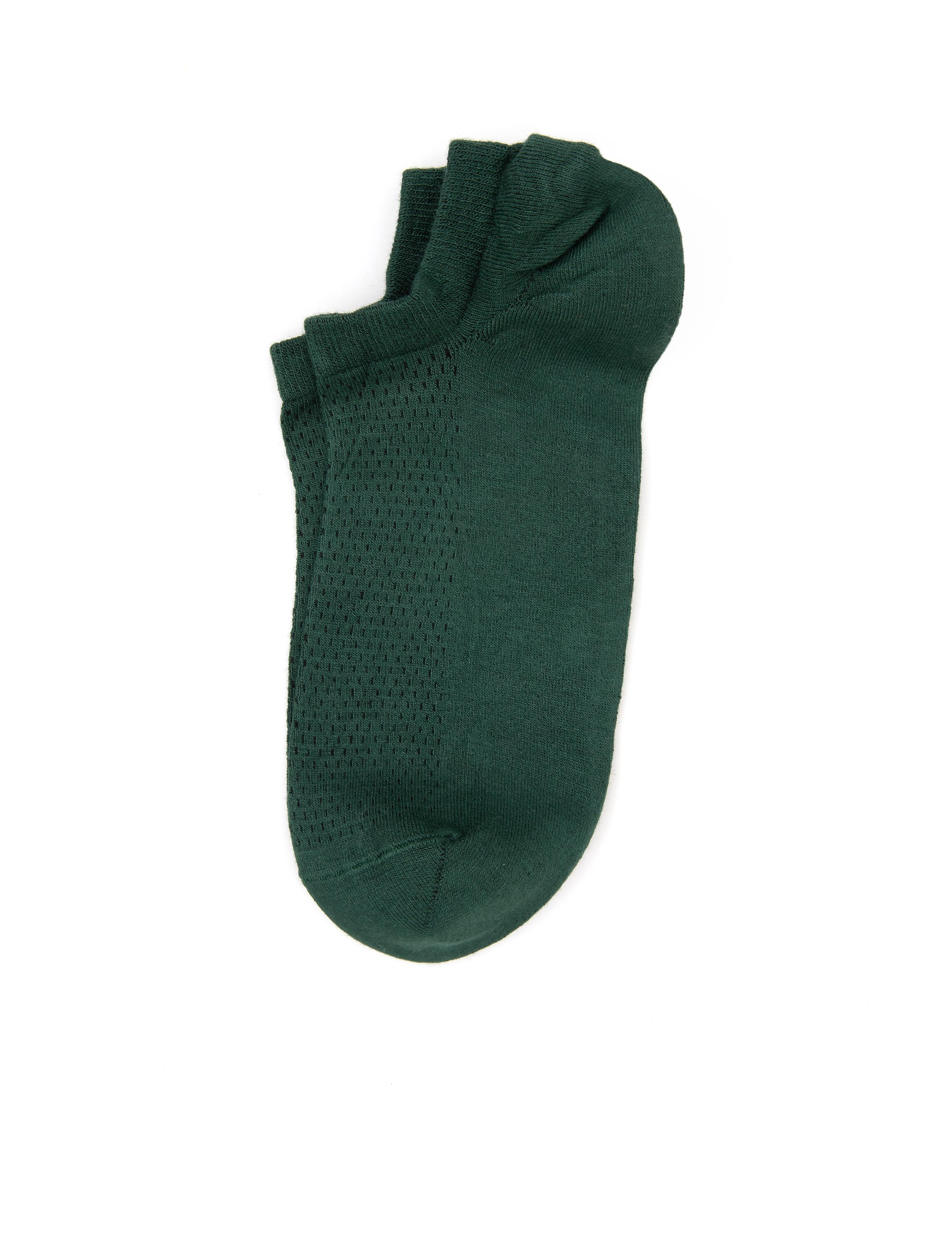 Erkek Bambu Karışımlı Yeşil Patik Desenli Çorap